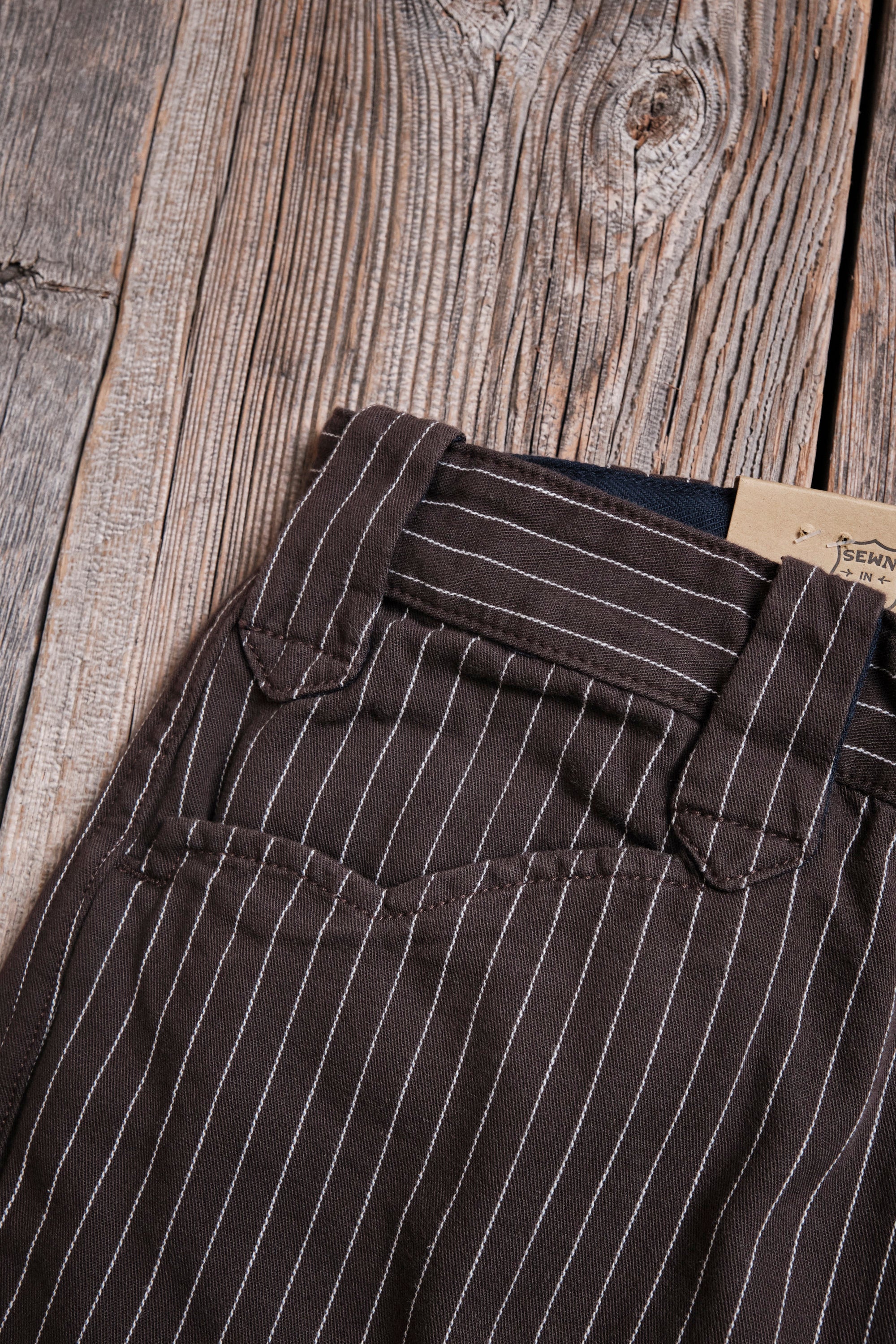 Duster Pant Brown Stripe