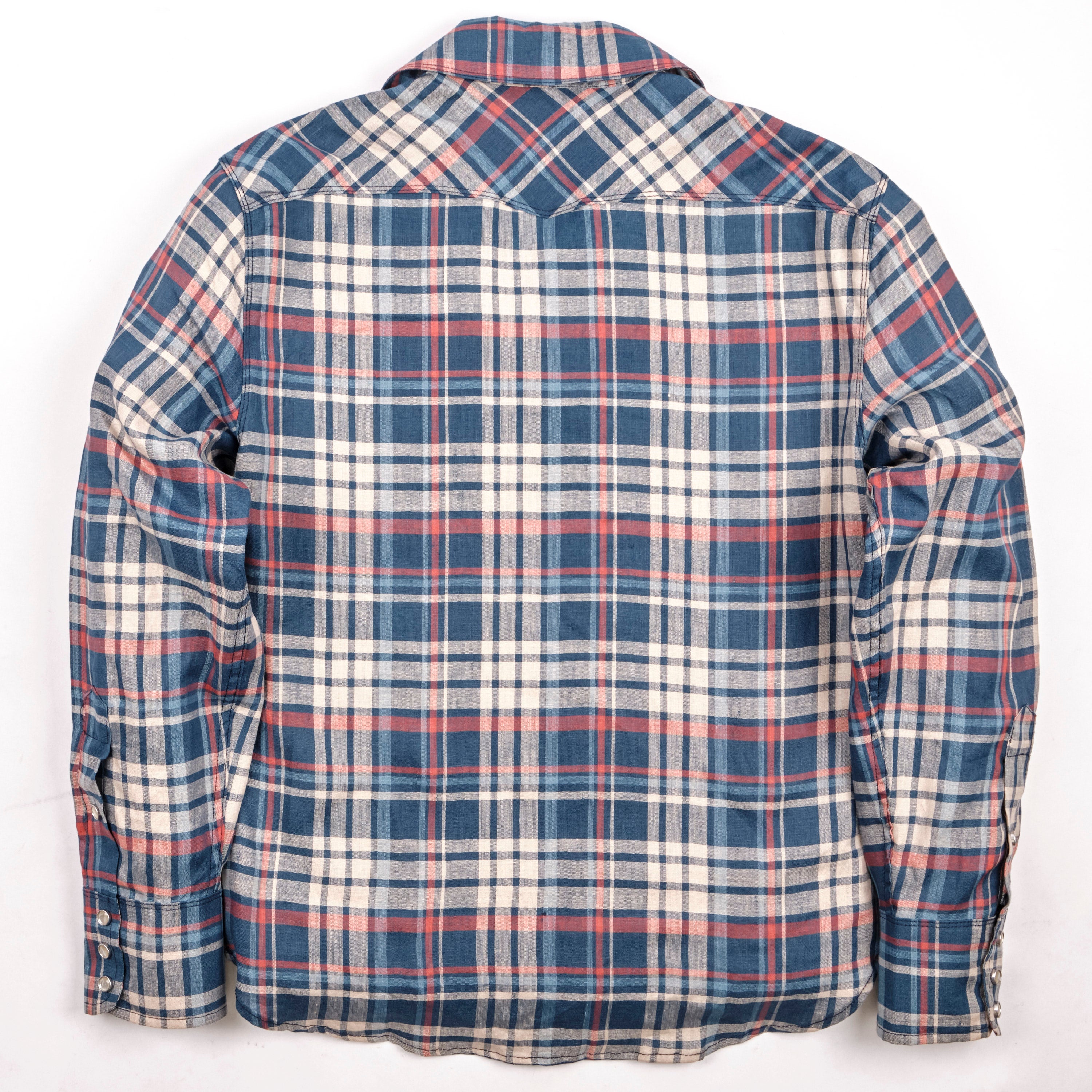 Western Scout Kingfisher Blue Plaid