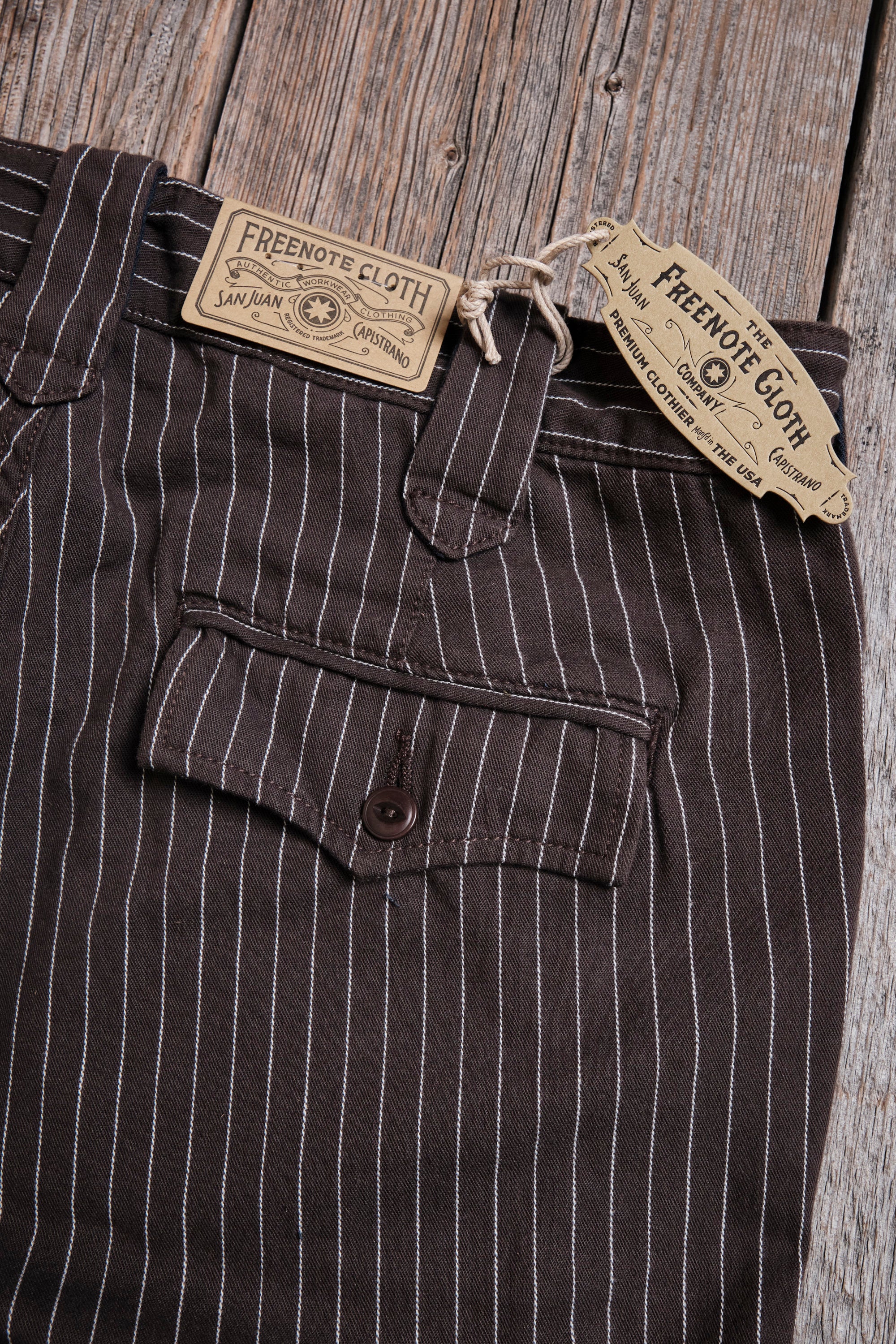 Duster Pant Brown Stripe