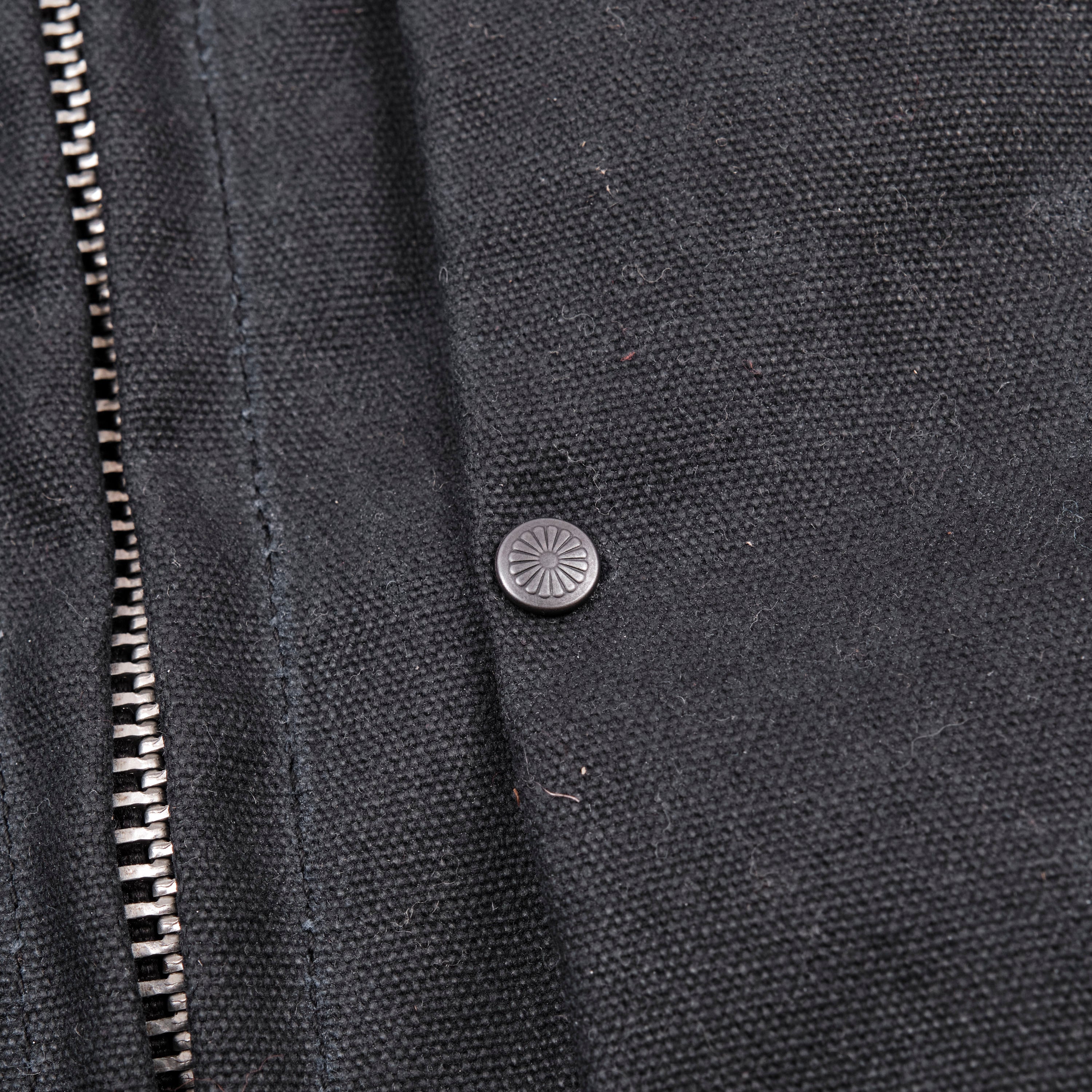 RJ-2 Waxed Canvas 20 Ounce Black Shearling