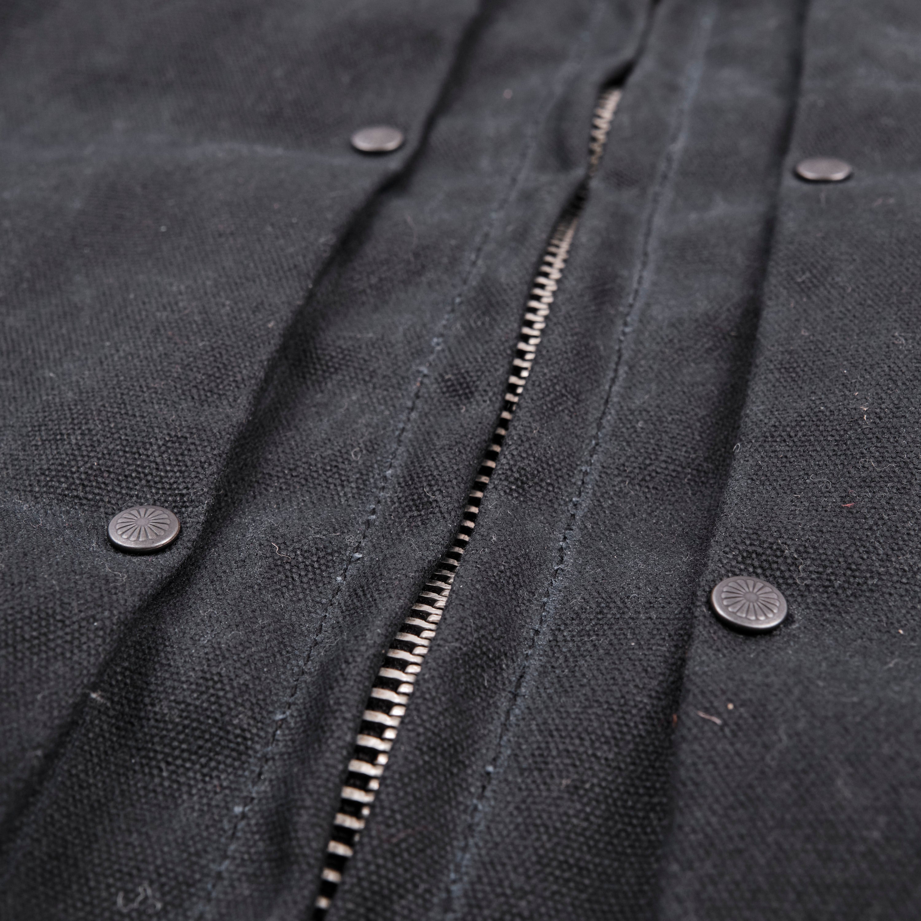 RJ-2 Waxed Canvas 20 Ounce Black Shearling