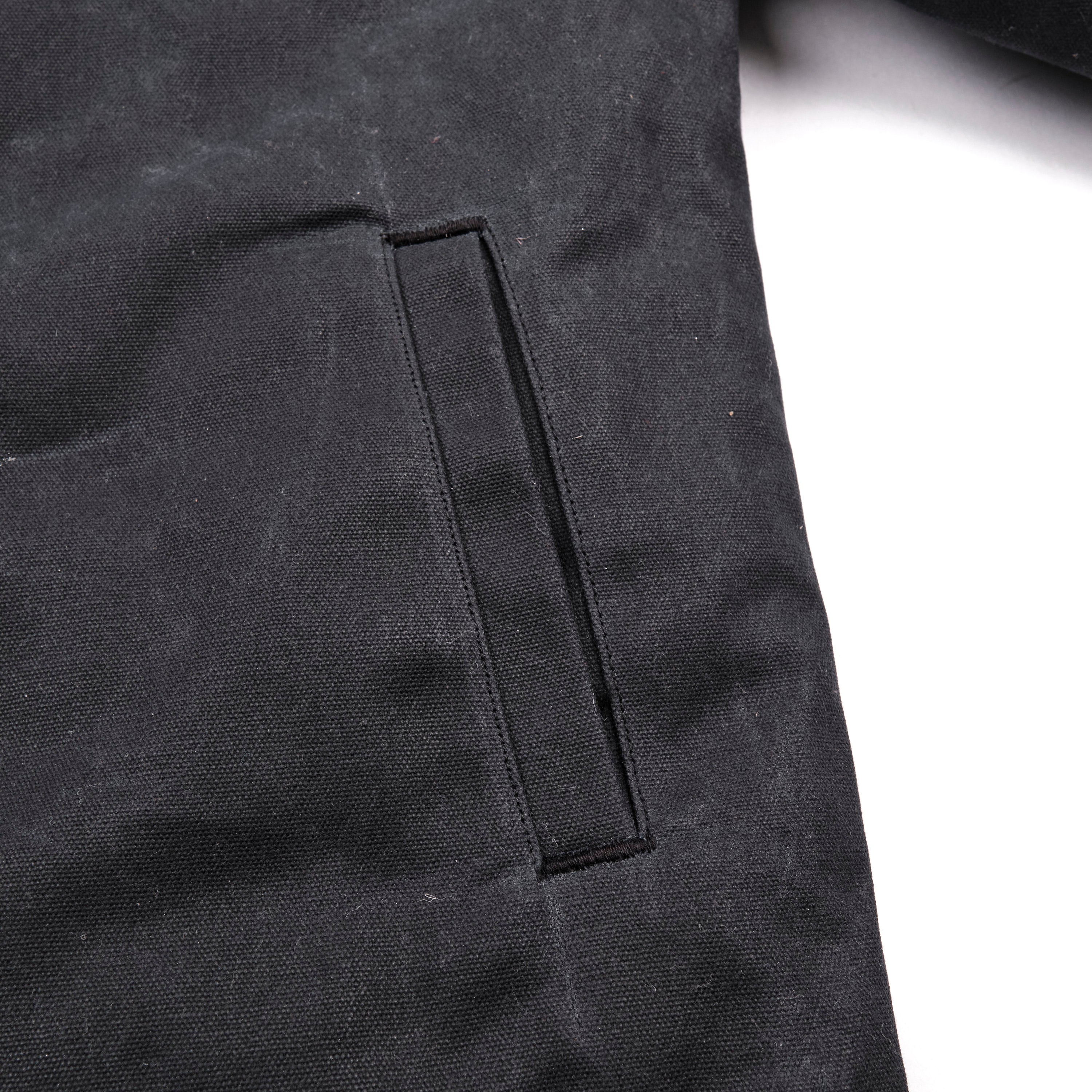 RJ-2 Waxed Canvas 20 Ounce Black Shearling