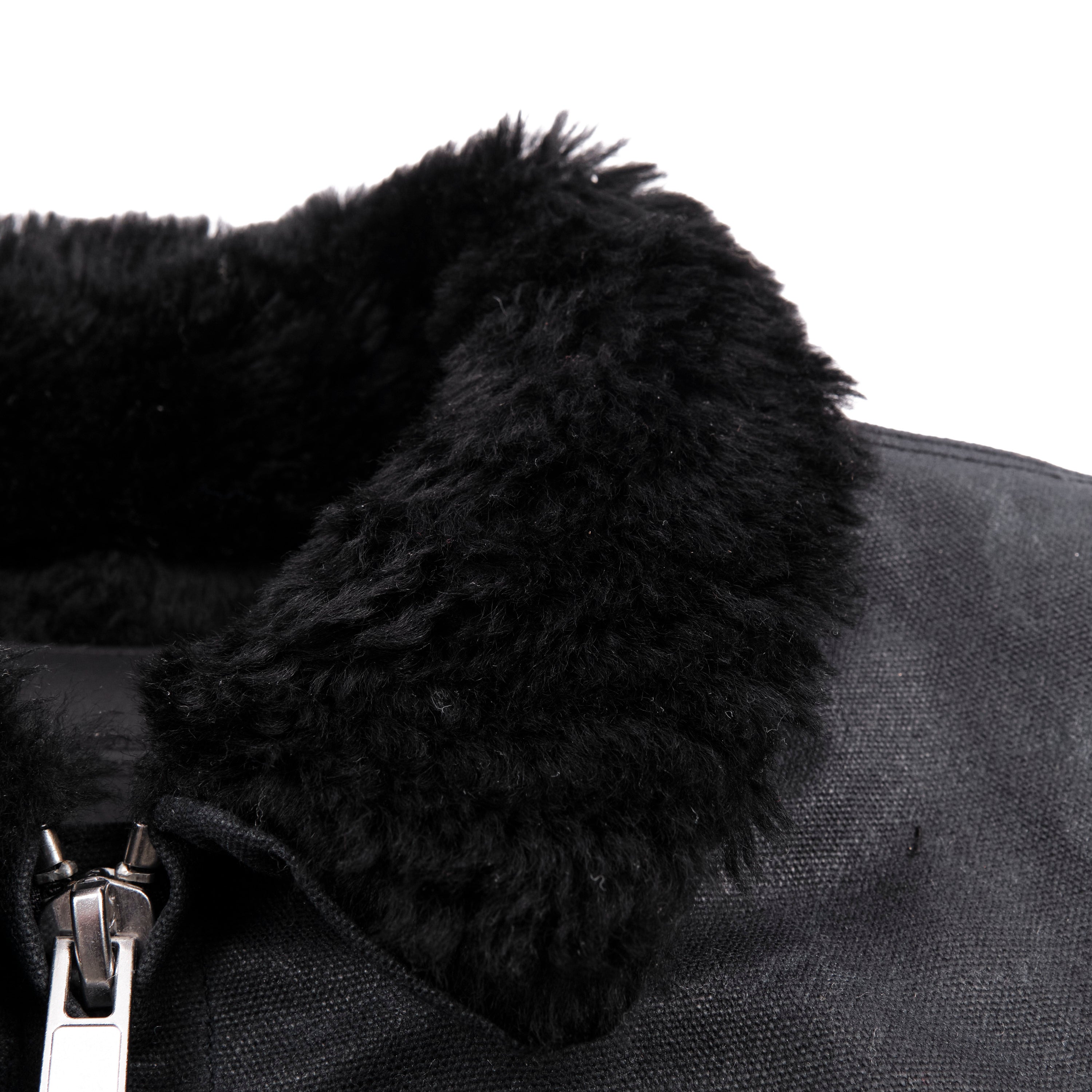 RJ-2 Waxed Canvas 20 Ounce Black Shearling