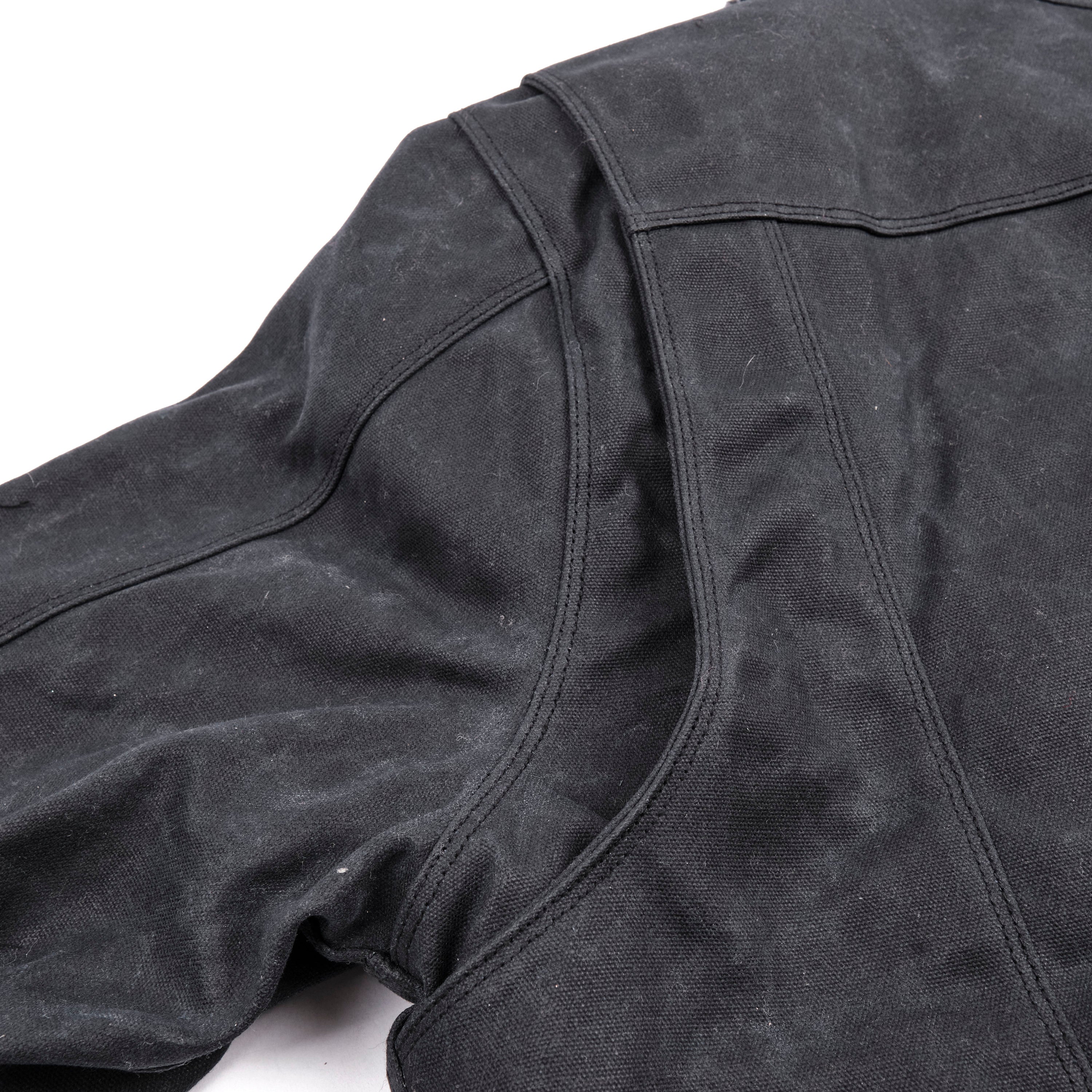 RJ-2 Waxed Canvas 20 Ounce Black Shearling