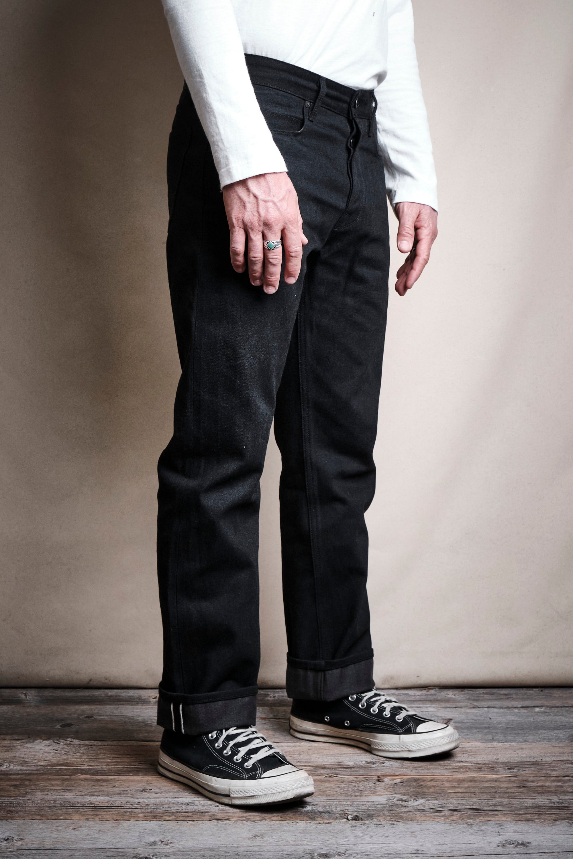 Trabuco Classic Straight 14.25 Ounce Black Grey Denim