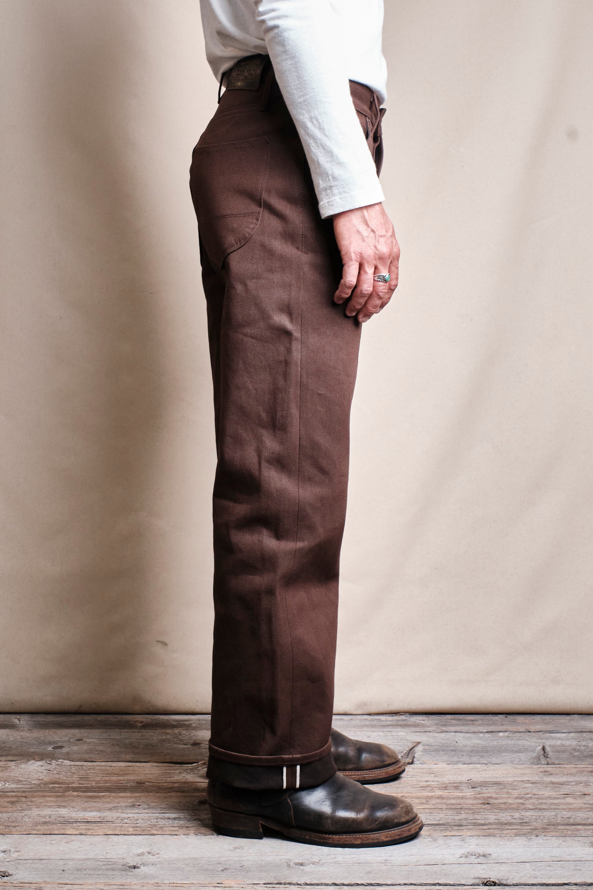 Modesto 15 Ounce Dark Brown Denim