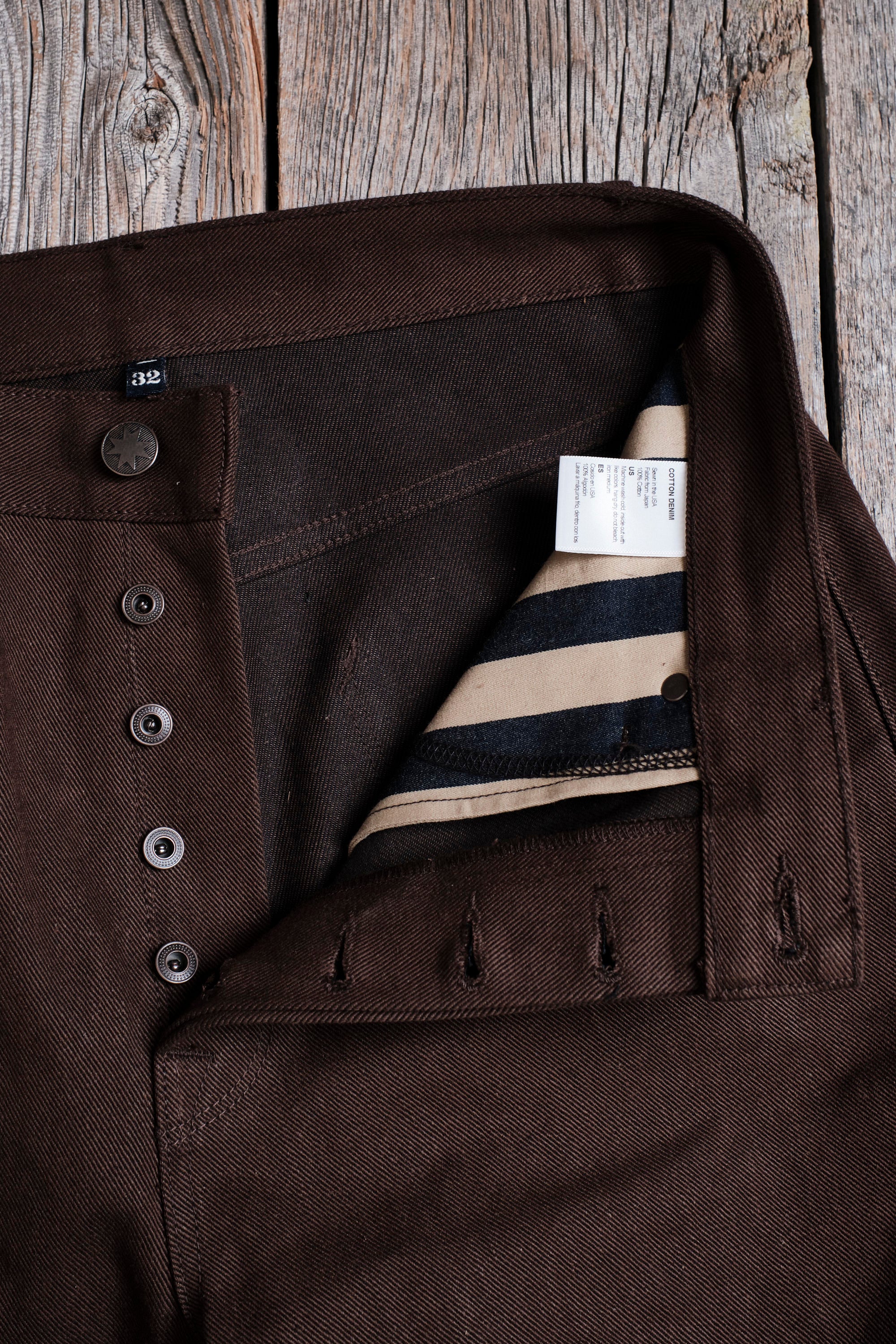 Modesto 15 Ounce Dark Brown Denim