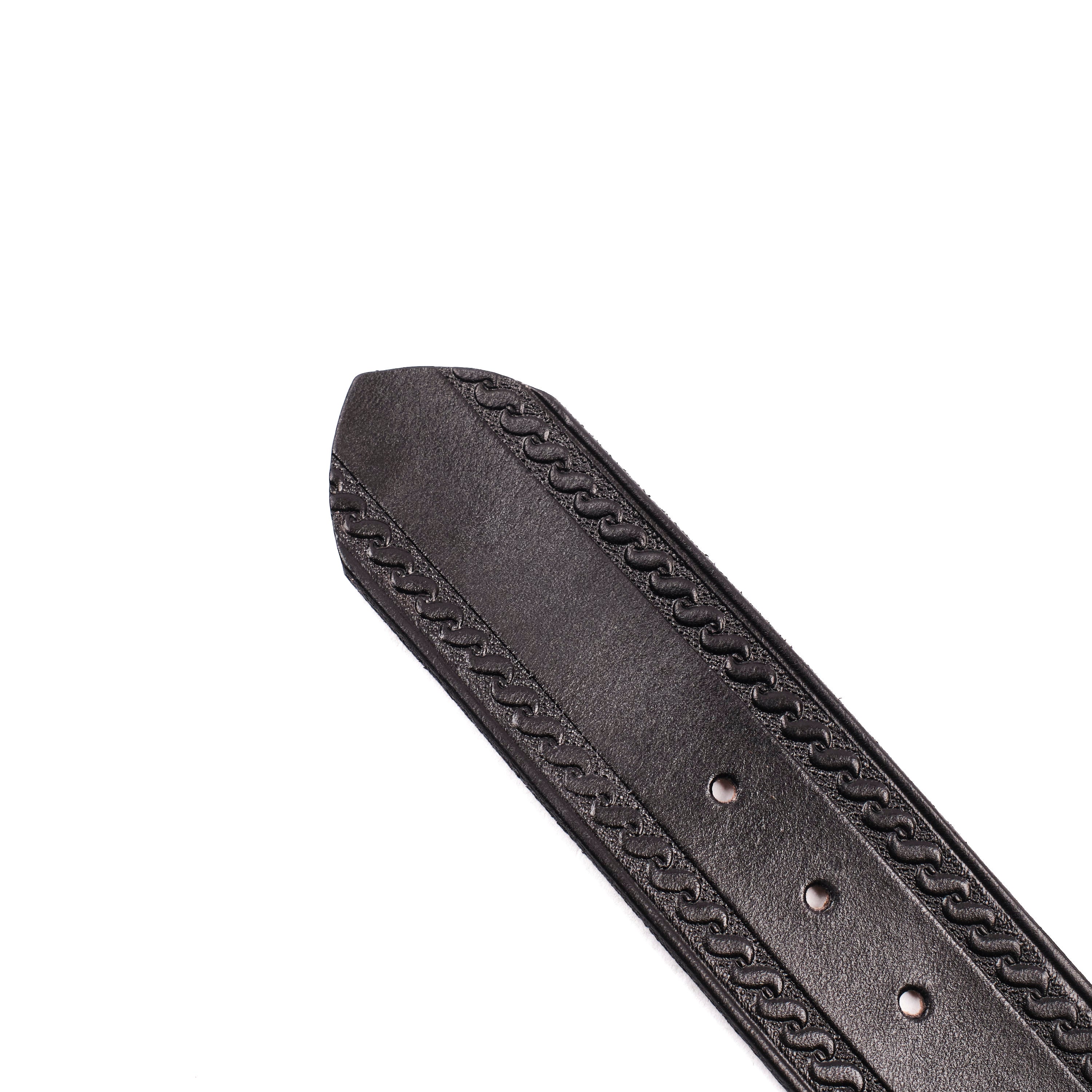Codina Leather - Serpetine Spotted Garrison Belt Black