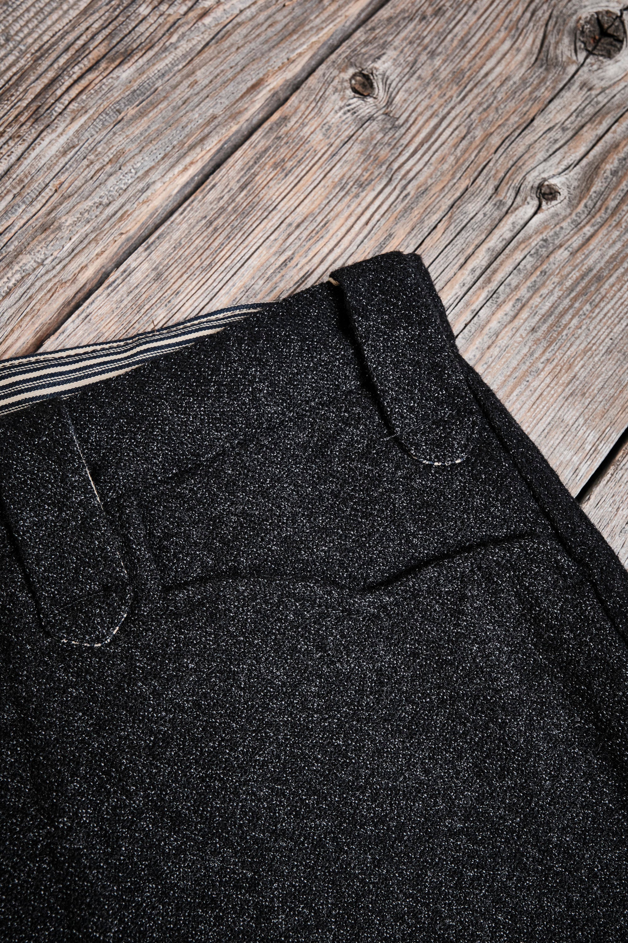 Duster Pant Black Wool