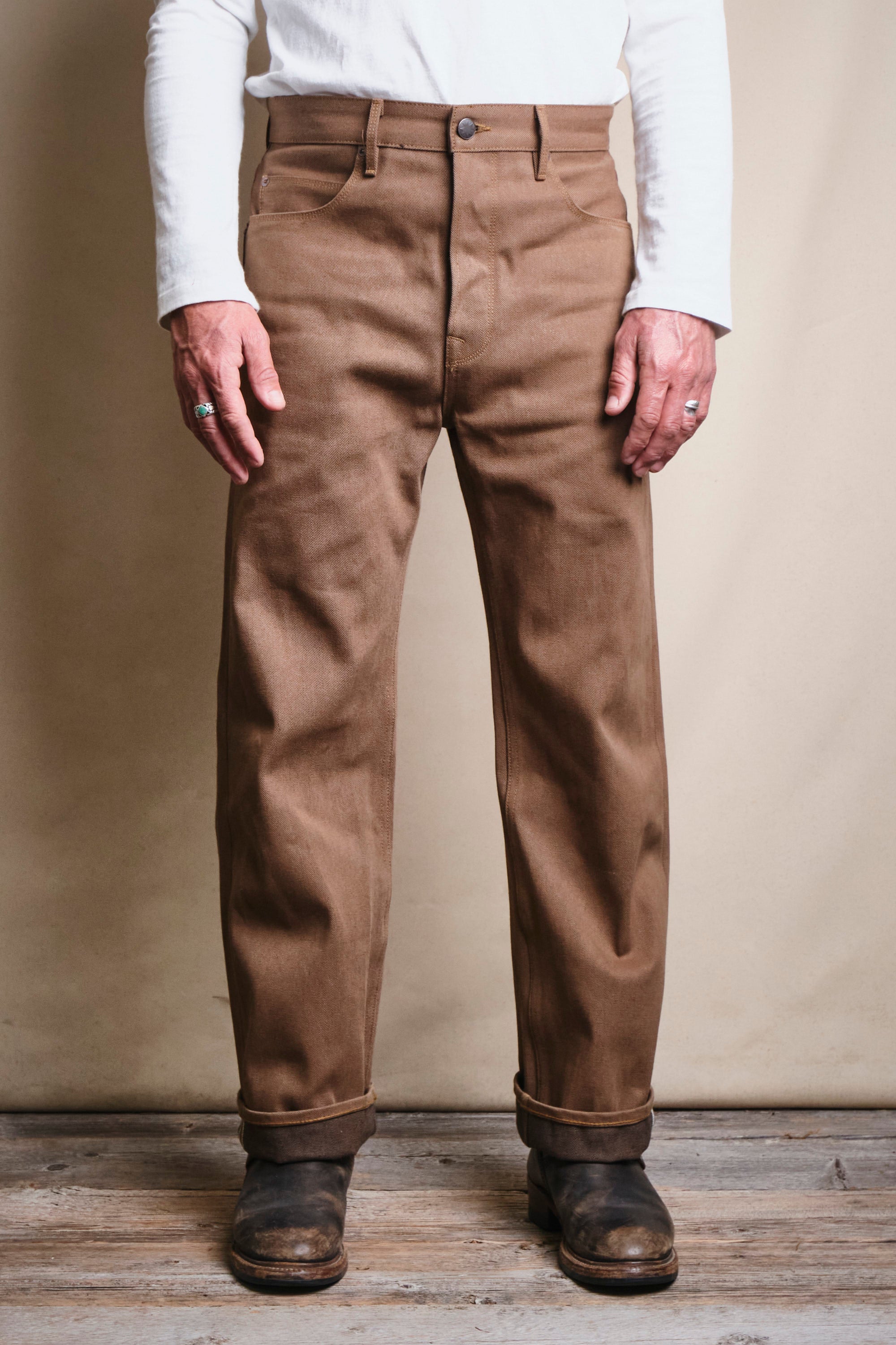 Modesto 15 Ounce Brown Denim
