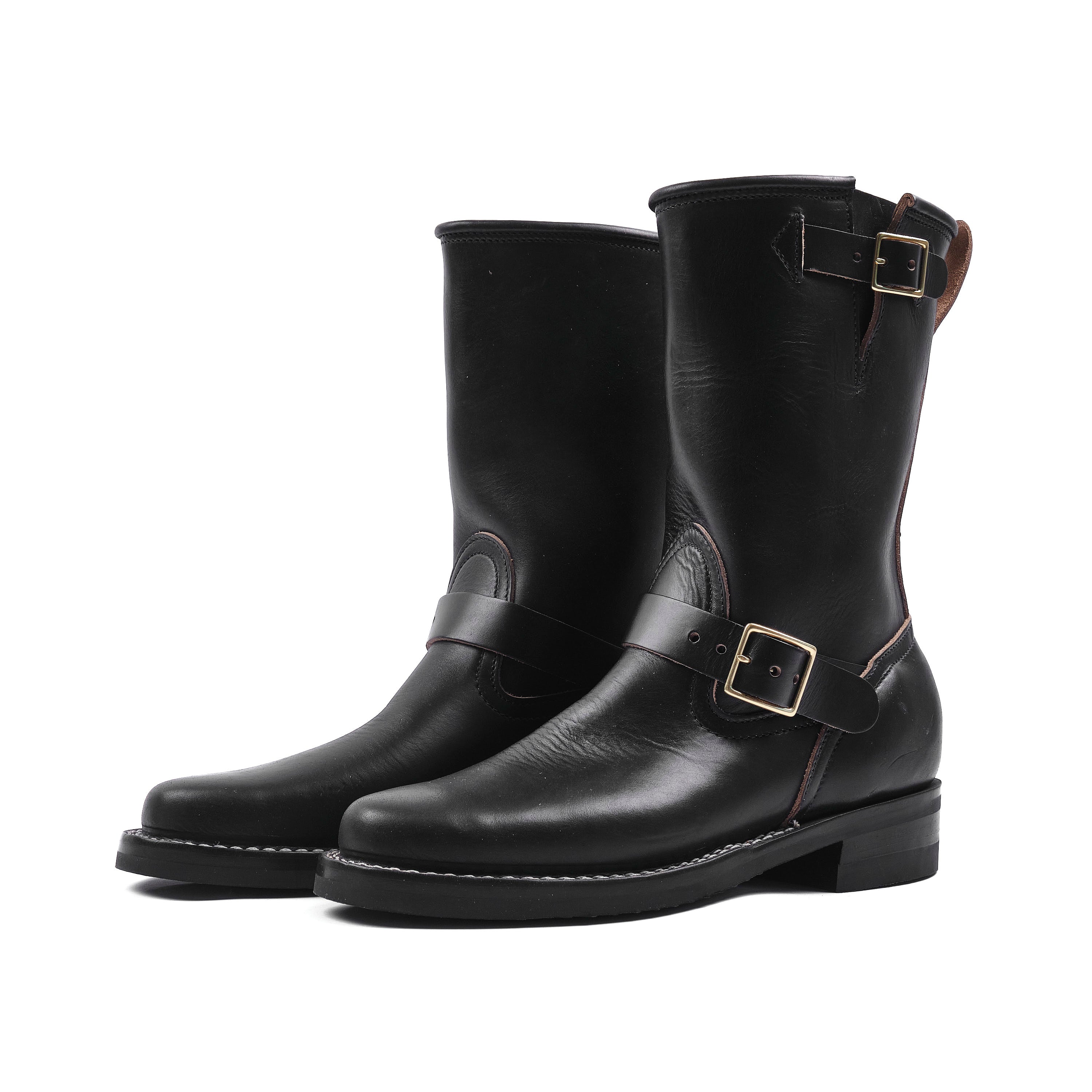 NICKS BOOTS - THE BRAKEMAN 1925 ENGINEER - HORWEEN BLACK CHROMEXCEL