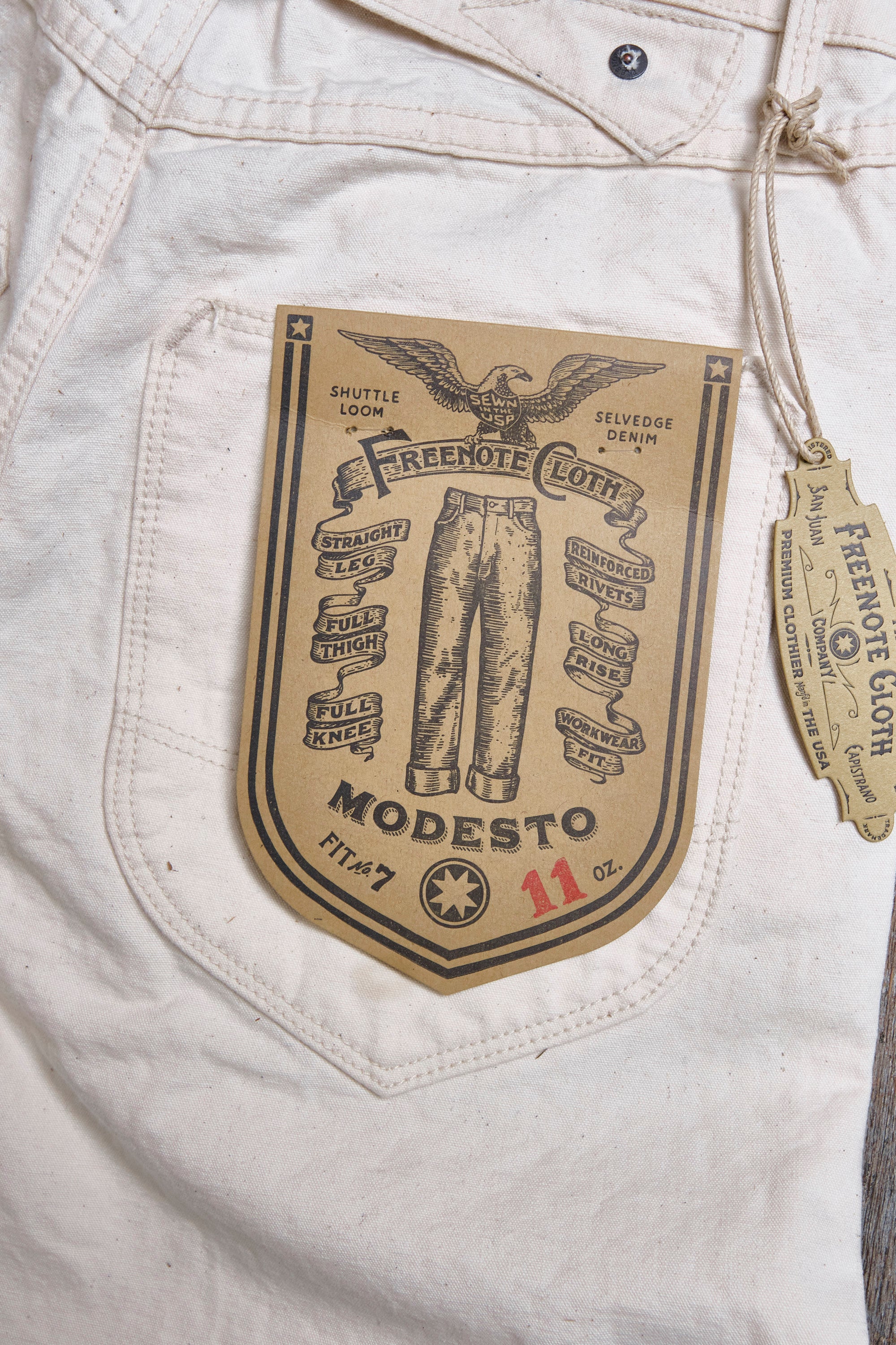 Modesto Buckleback 11 Ounce Natural Canvas