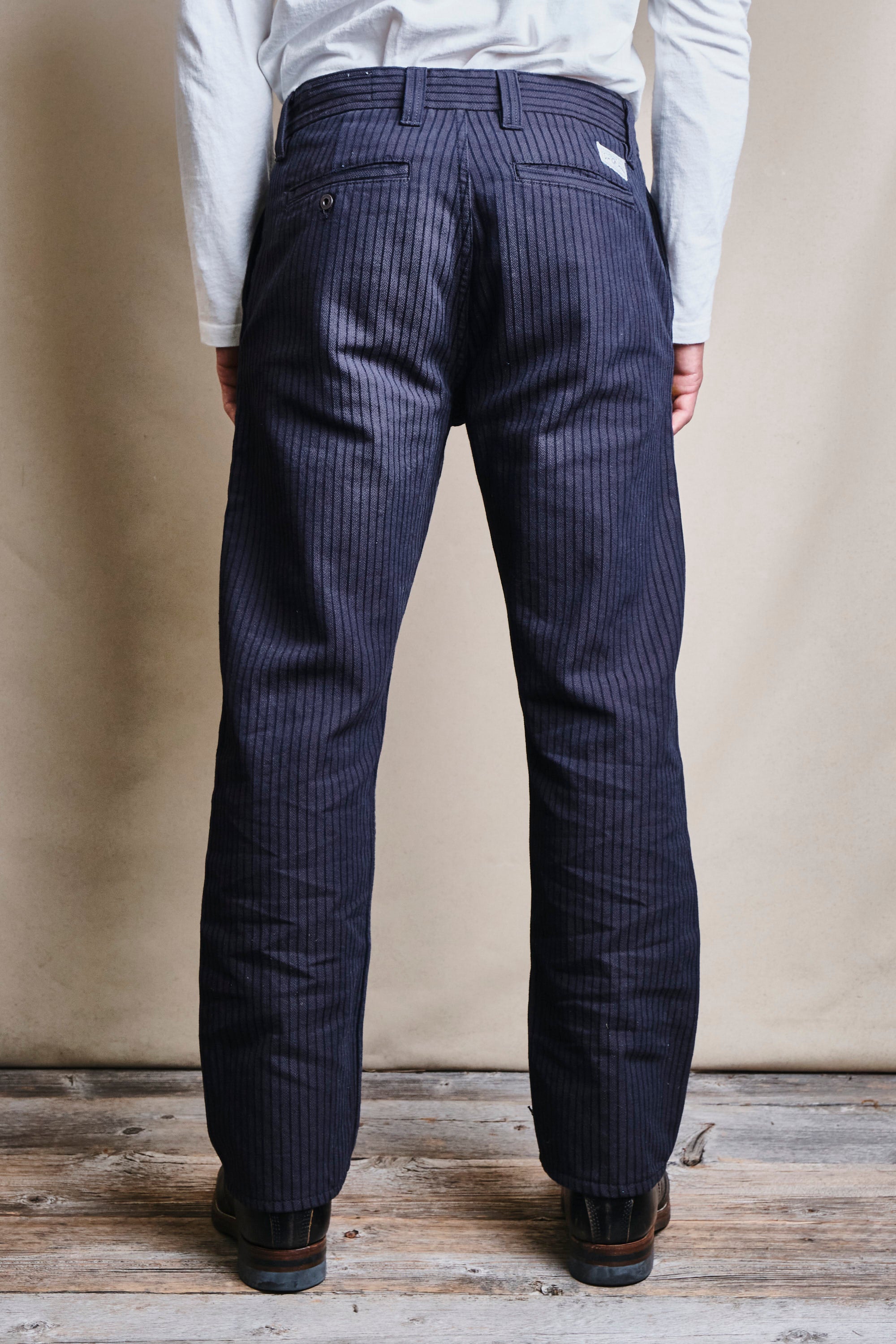 Deck Pant Indigo Herringbone Dobby