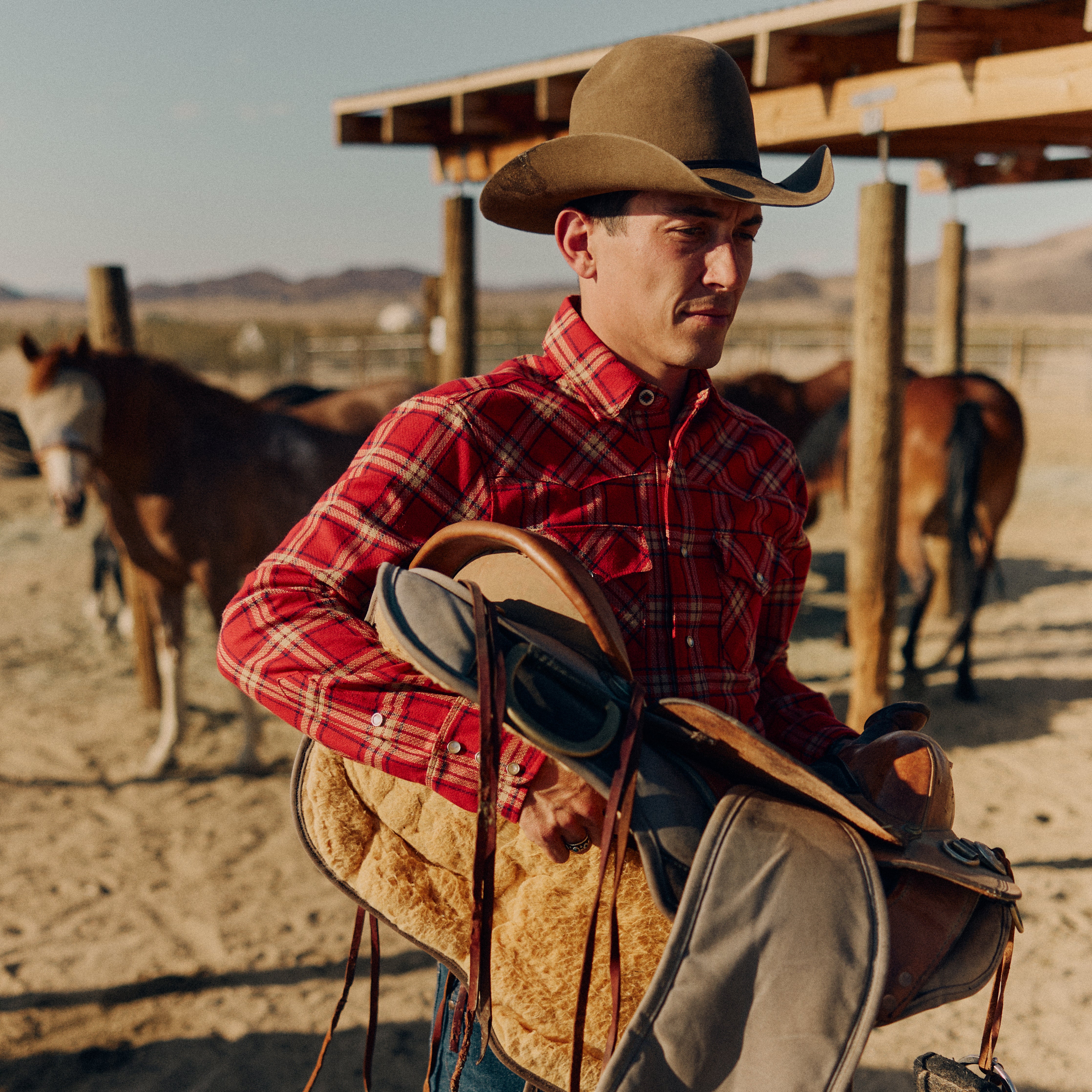 Western Scout Red Plaid