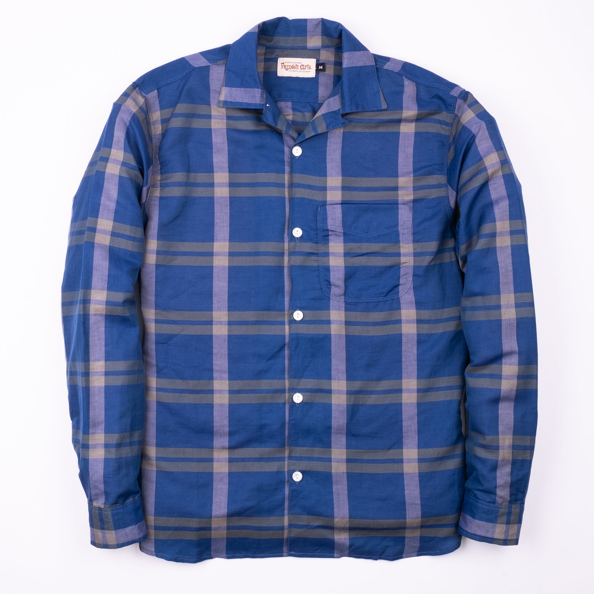 Hawaiian LS Anchorage Blue Plaid