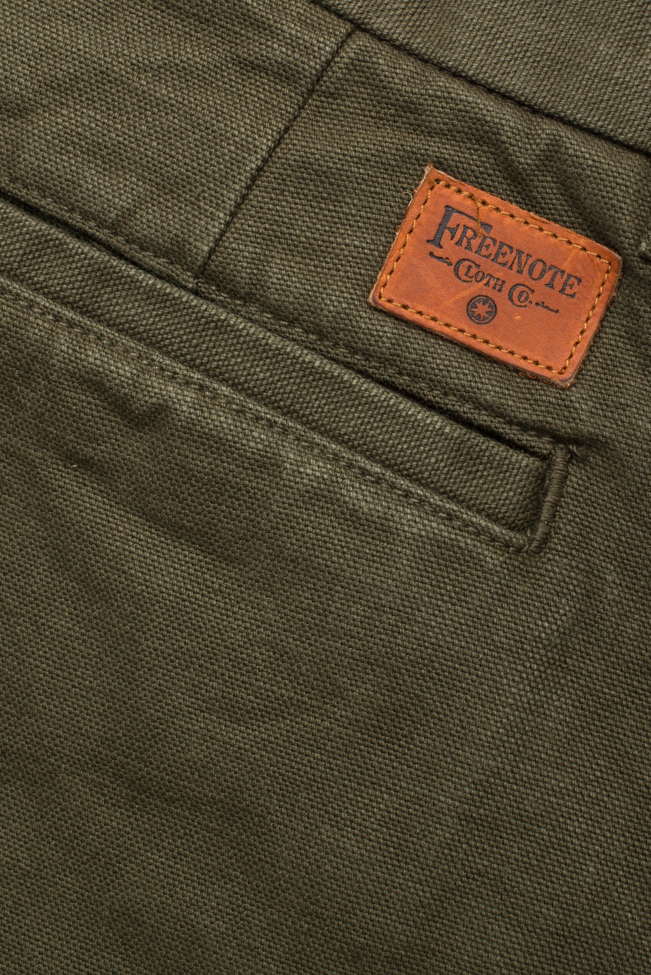 Workers Chino Slim Fit <span> 14 Ounce Slub Army Green </span>