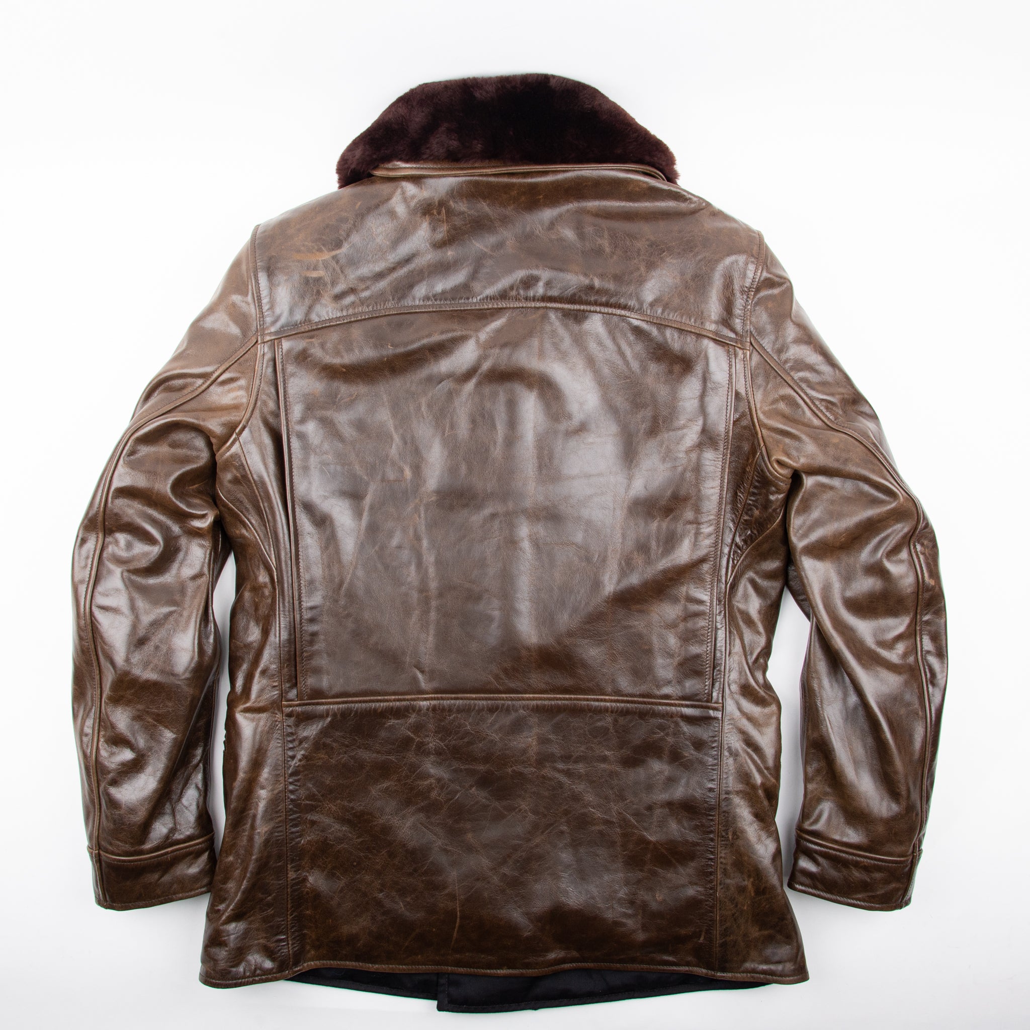 Himel Bros x Freenote Cloth Chinook Jacket <span> Black Oak American Steerhide</span>