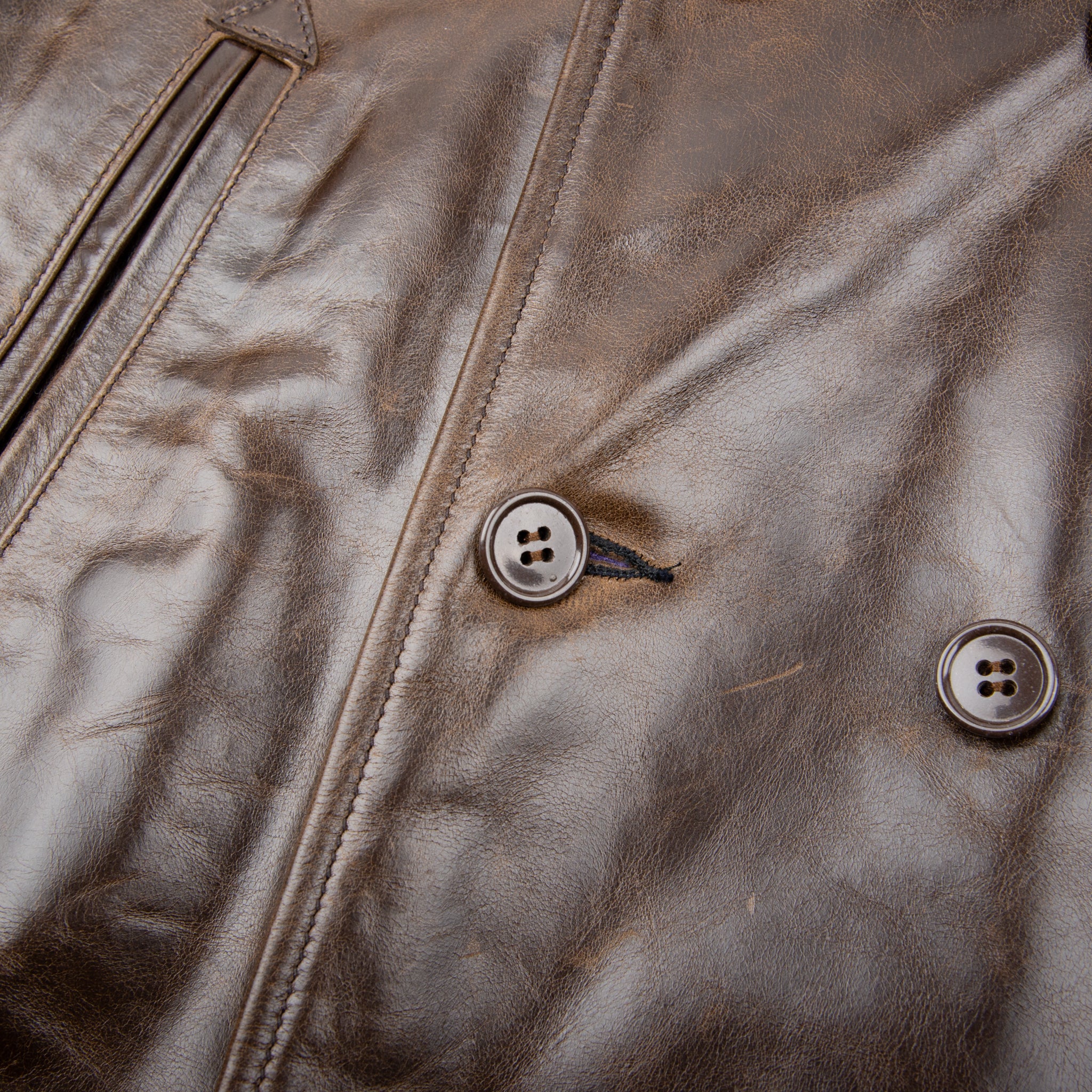Himel Bros x Freenote Cloth Chinook Jacket <span> Black Oak American Steerhide</span>