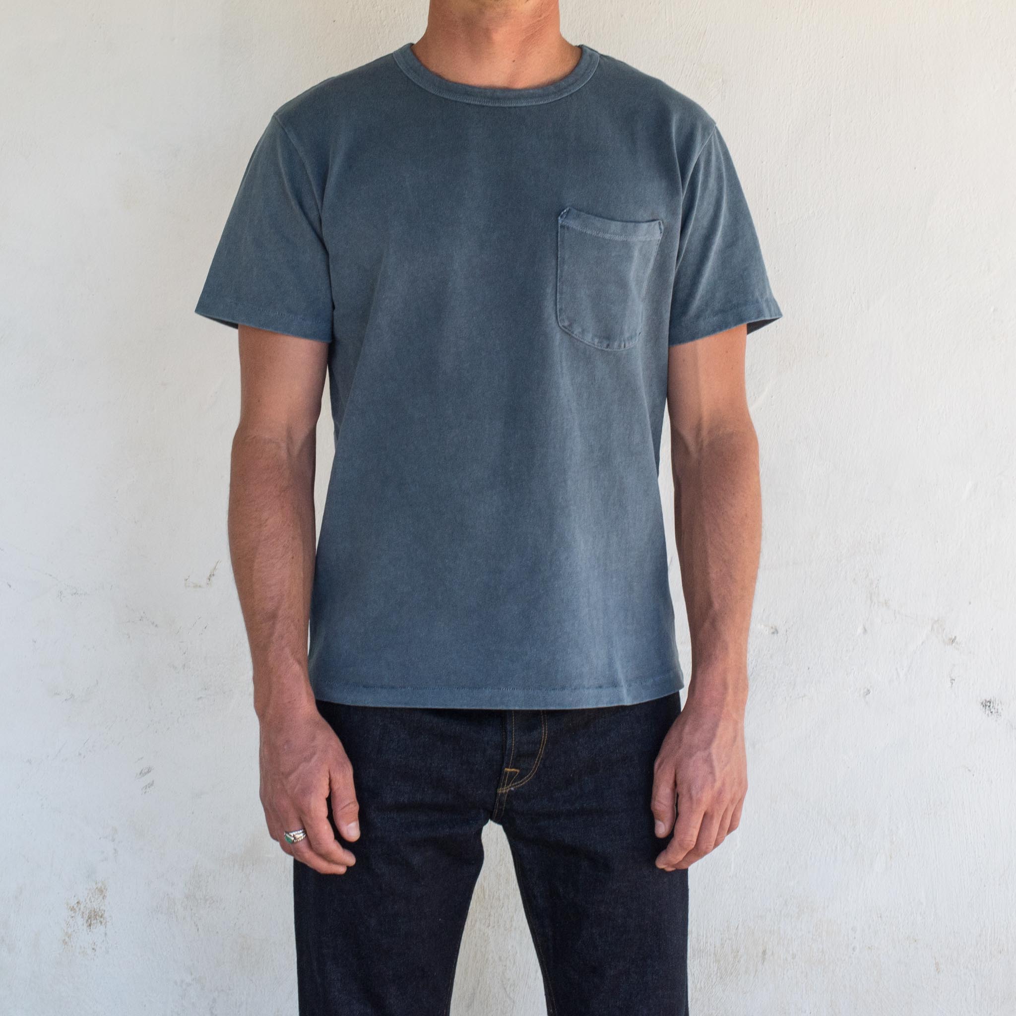 13 Ounce Pocket T-Shirt <span>Faded Blue</span>