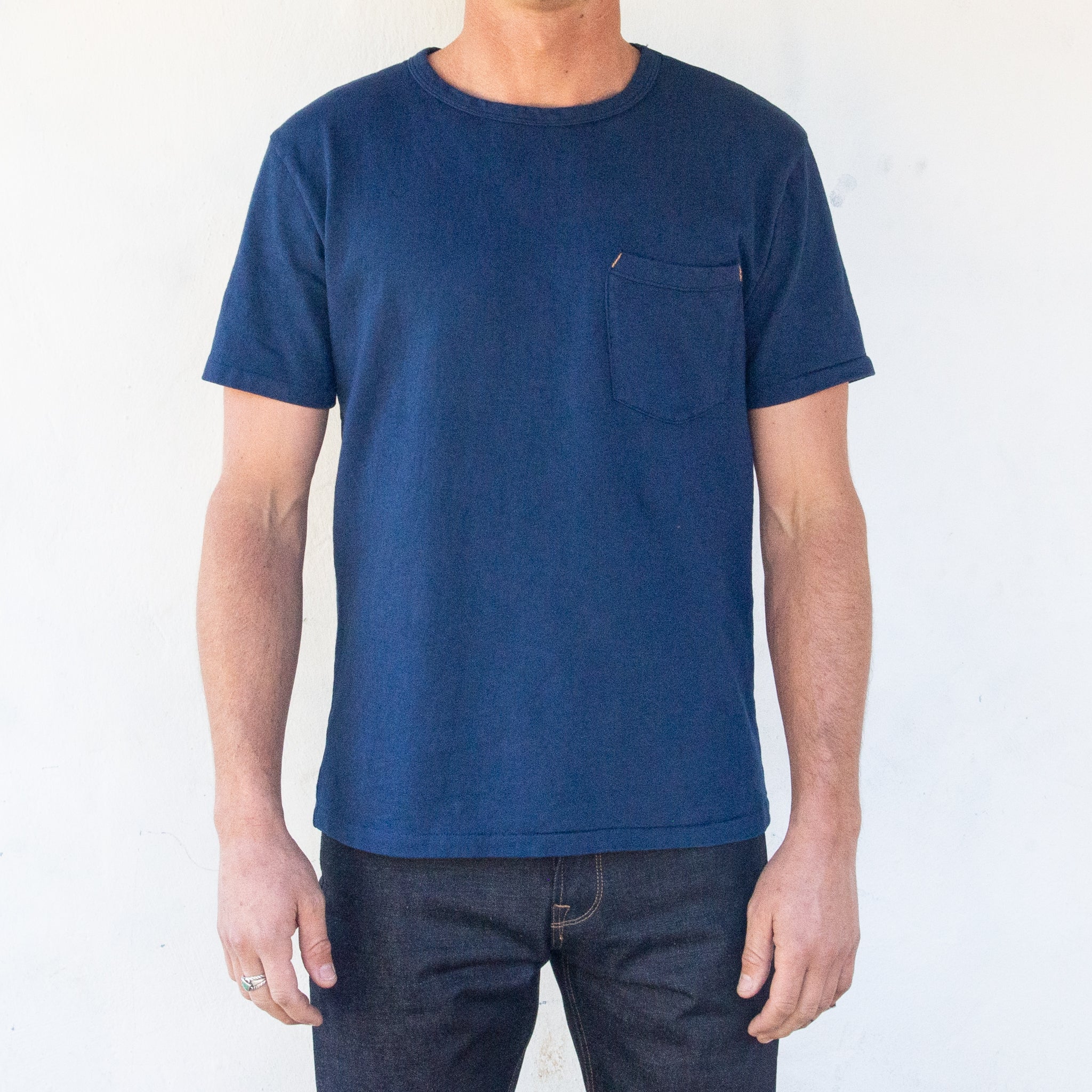 13 Ounce Pocket T-Shirt <span> Navy </span>