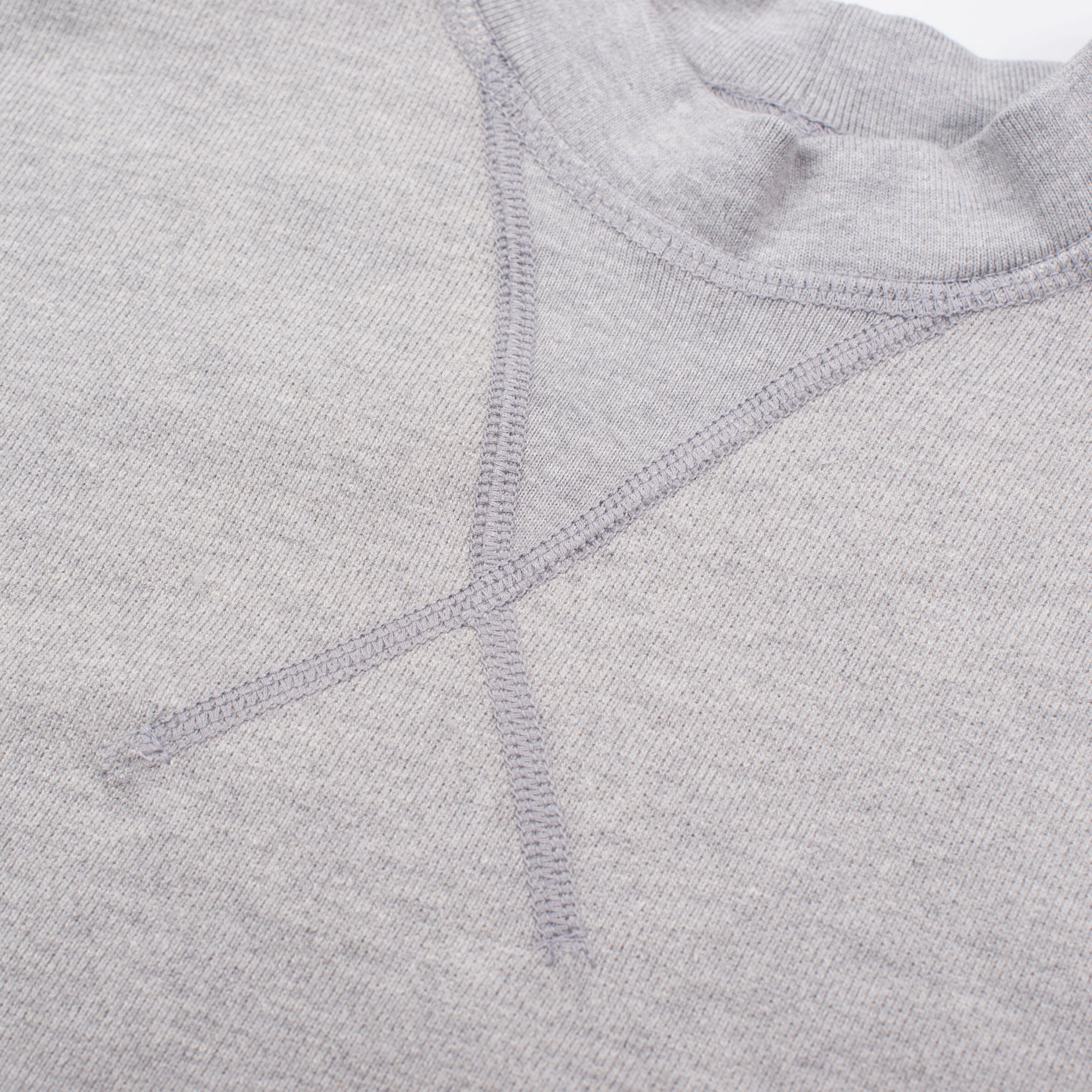 Deck Sweatshirt Heather Grey Ribbing Detail