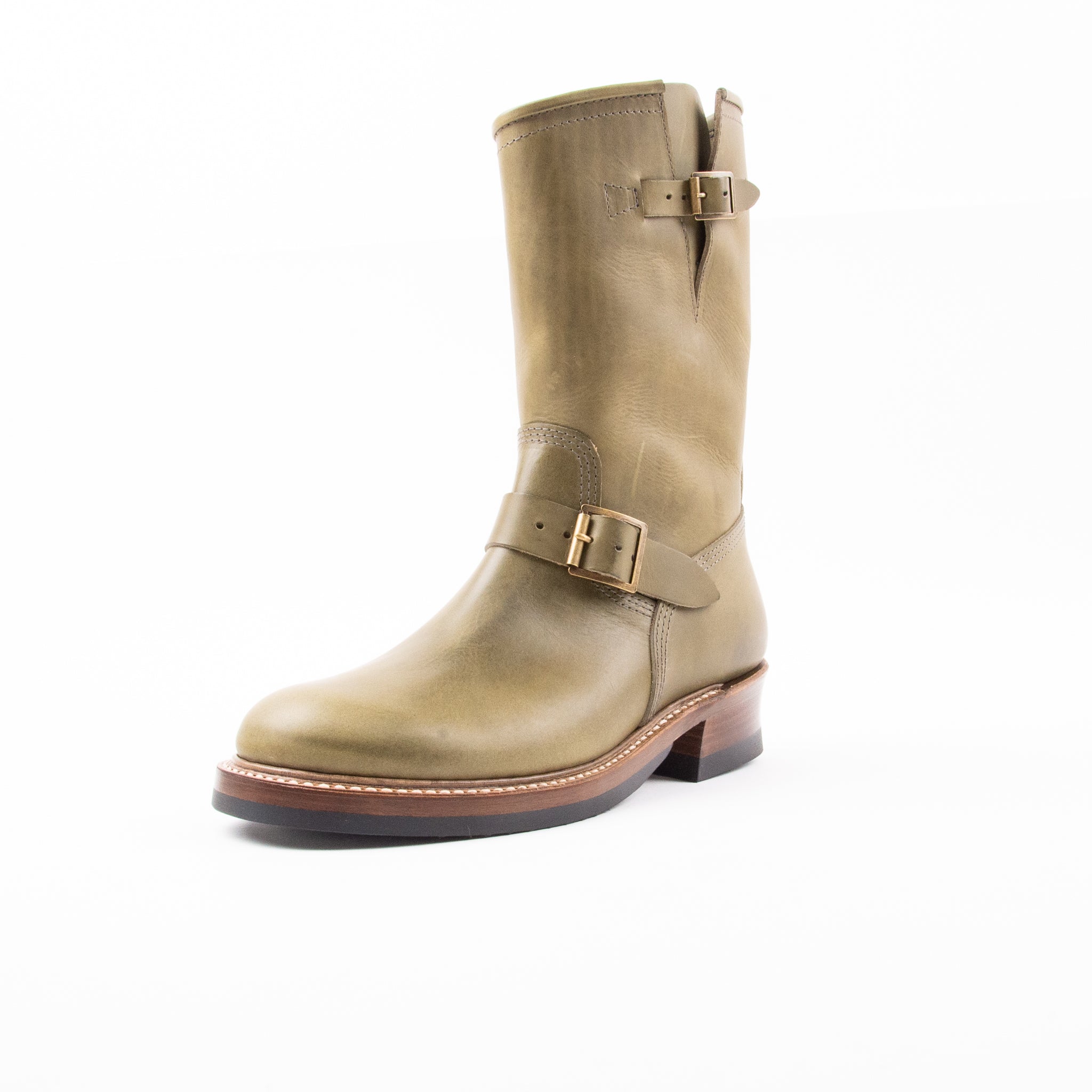 John Lofgren Wabash Engineer Boots - Badalassi Carlo Leather Grigio