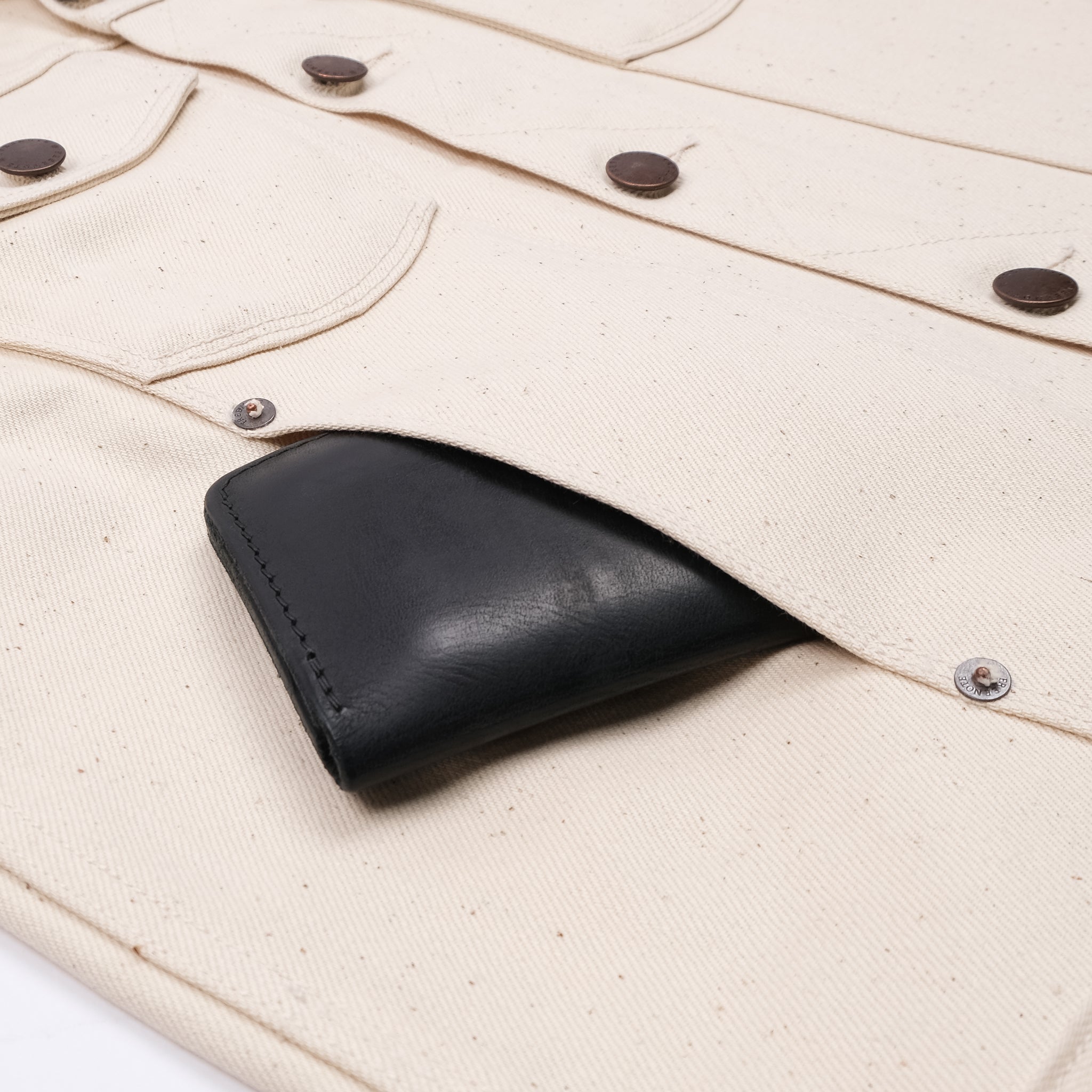 Classic Denim Jacket <span> 14 ounce Natural Ecru </span>