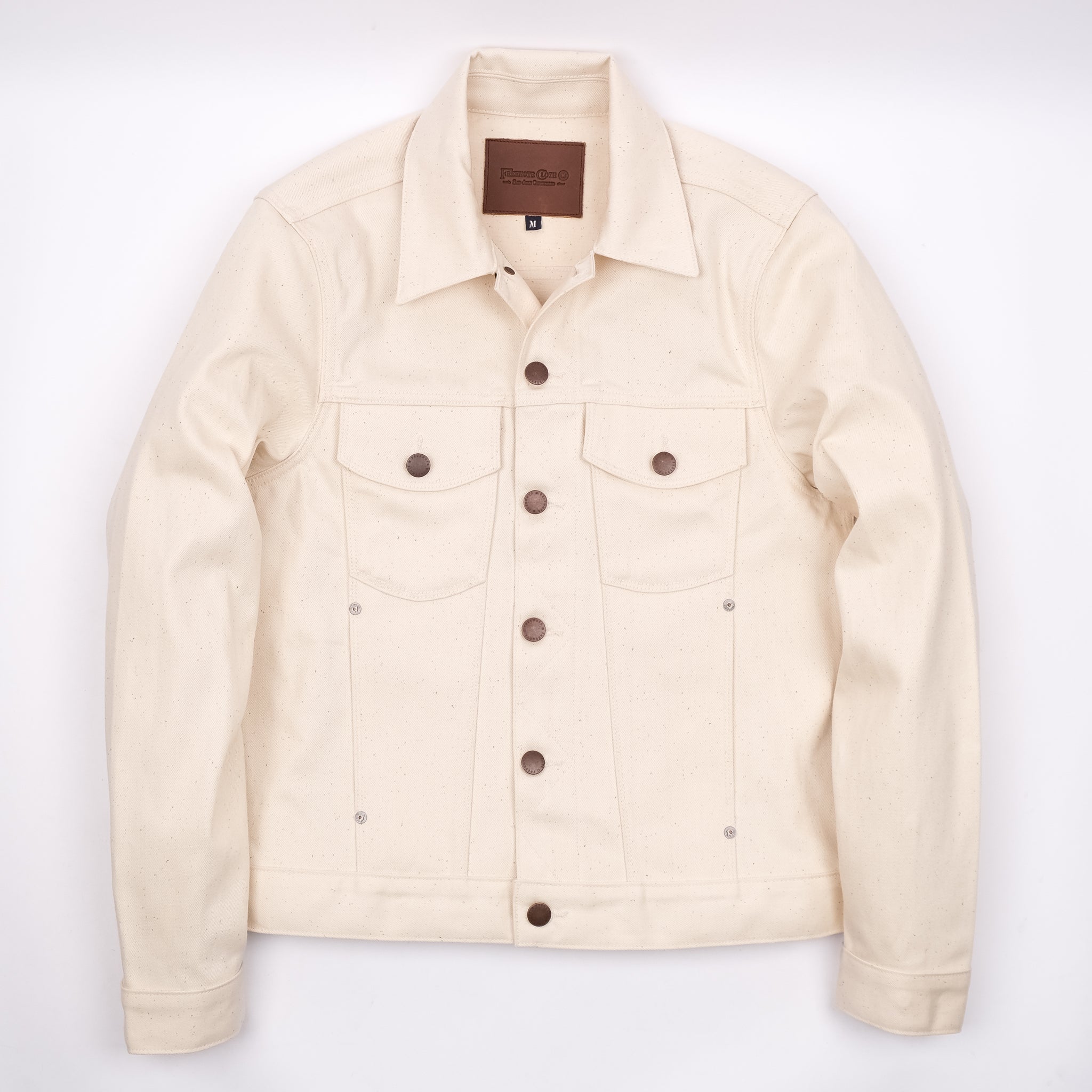 Classic Denim Jacket <span> 14 ounce Natural Ecru </span>