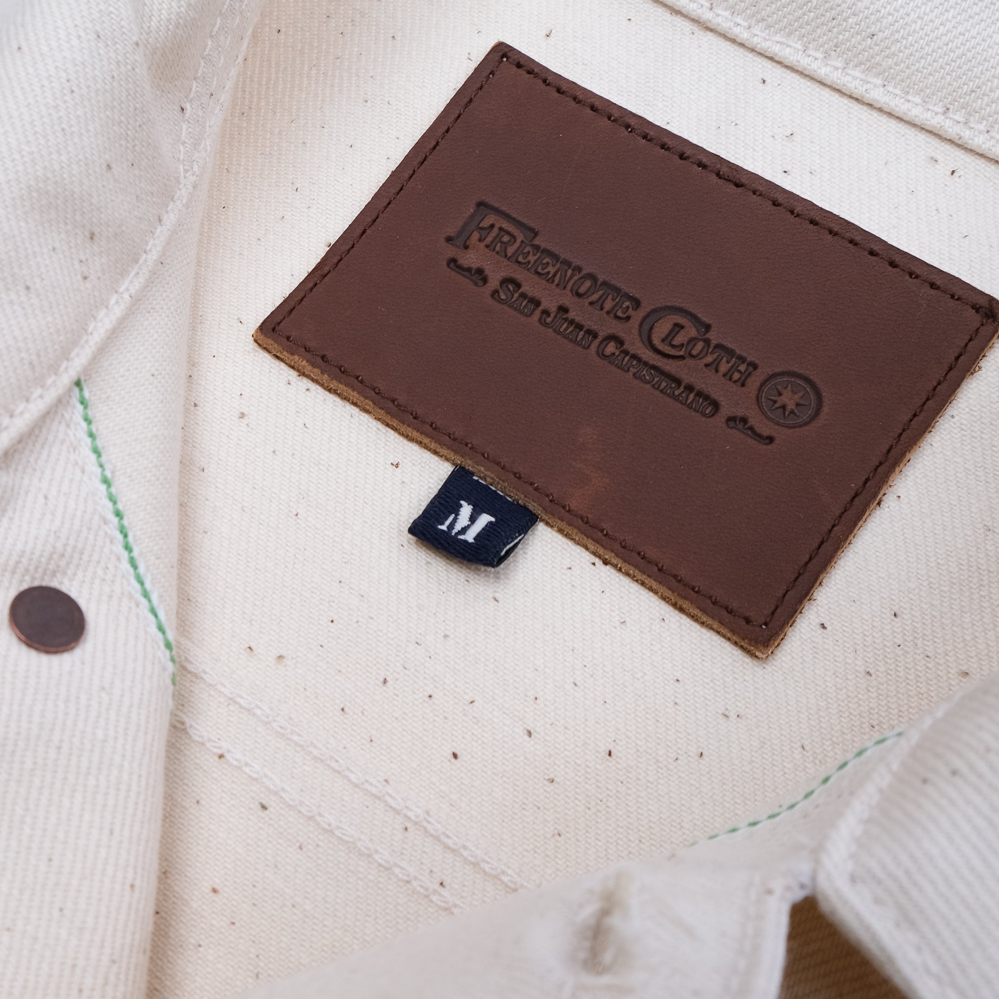 Classic Denim Jacket <span> 14 ounce Natural Ecru </span>