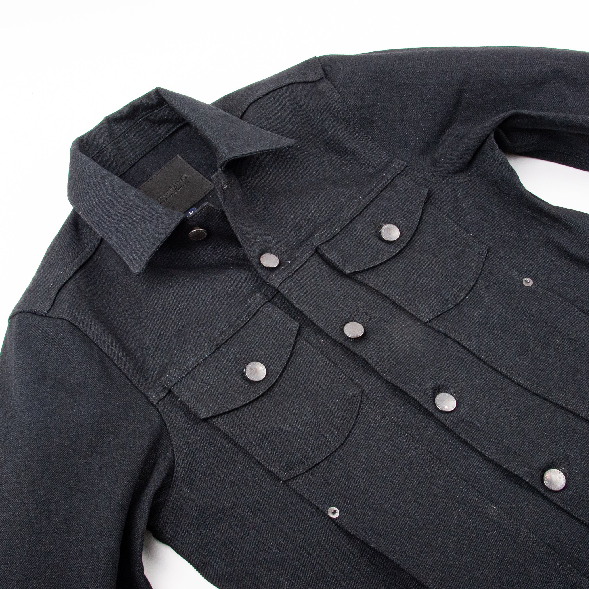 Classic Denim Jacket <span> 17 Ounce Black Slub Denim </span>