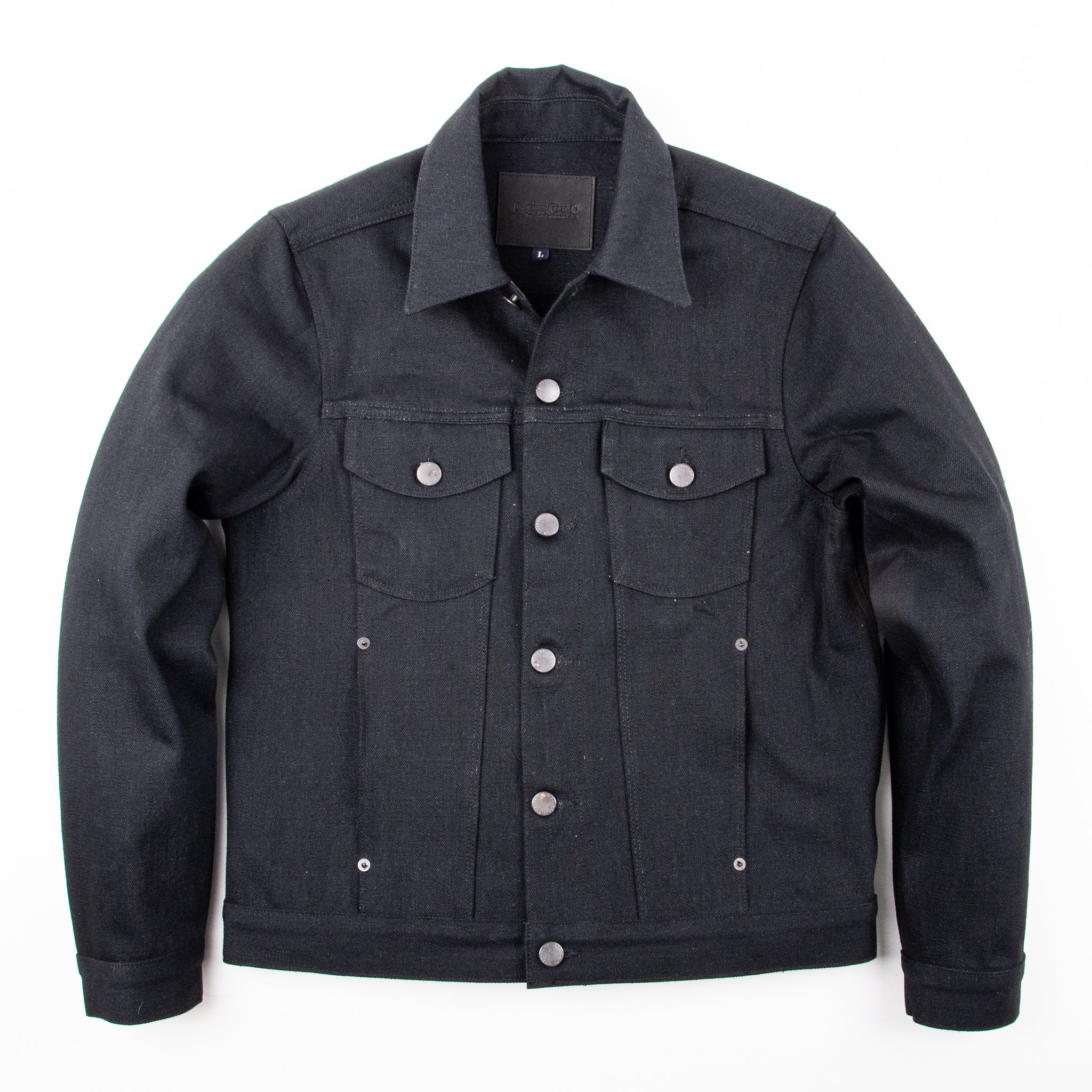 Classic Casual Black and Red Denim Jacket - Jackets Masters