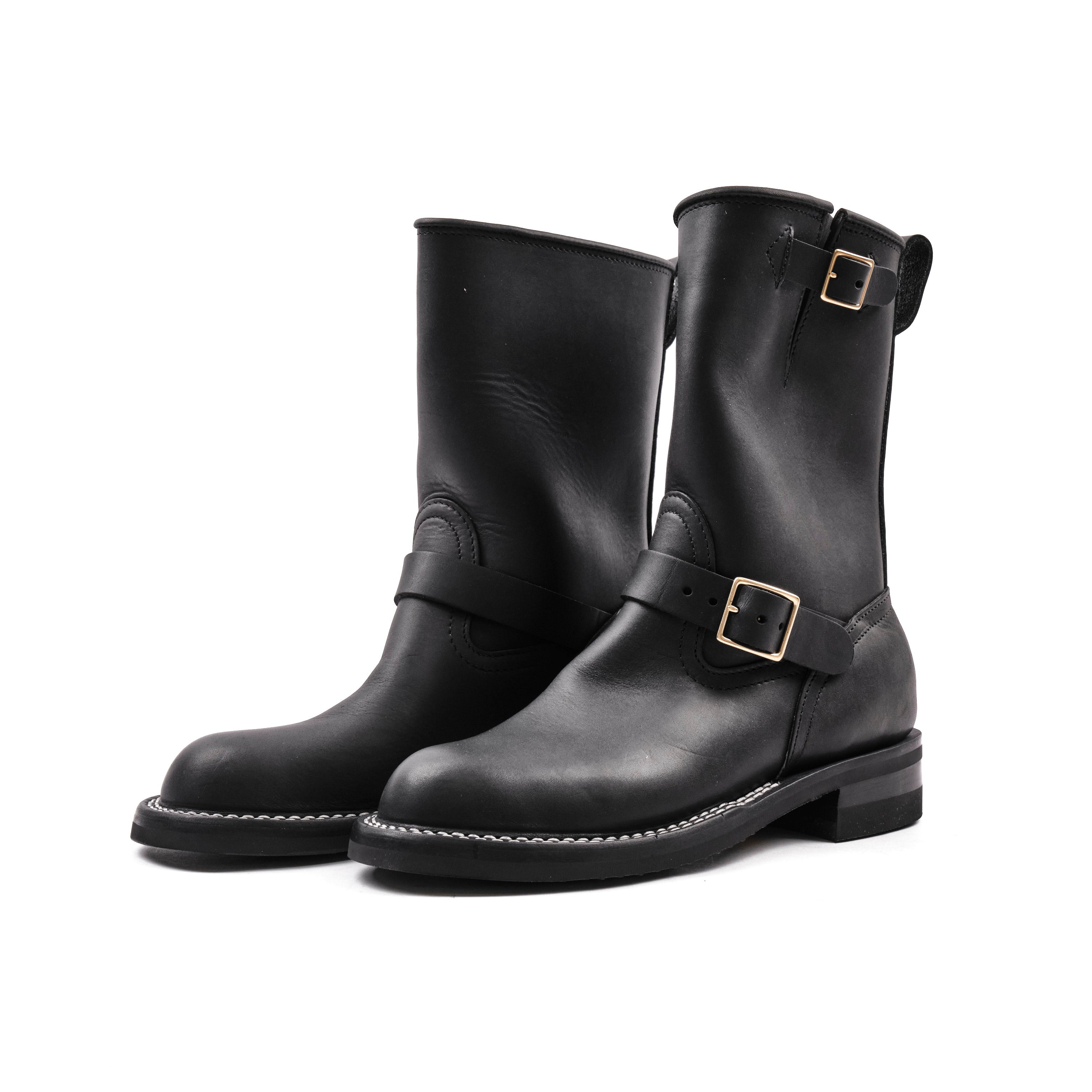 NICKS BOOTS - THE BRAKEMAN ENGINEER - HORWEEN SPOKANE BLACK