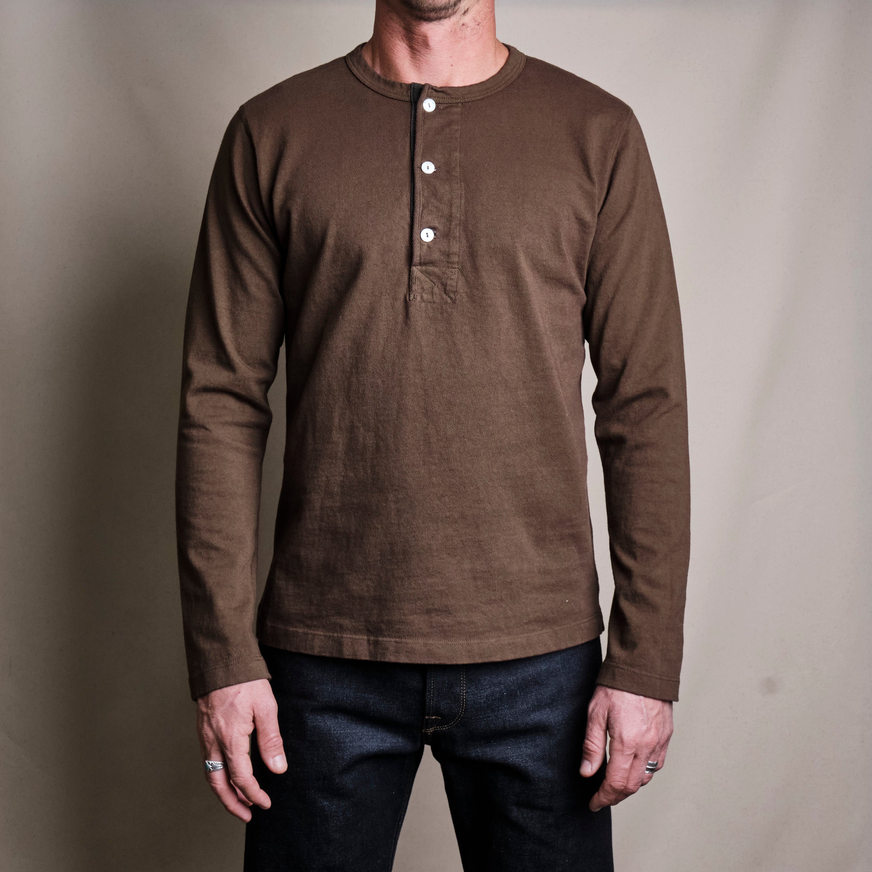 wym lidnm AZE H/S KNIT HENLEY Lサイズ　ブラウン WYM LIDNM セーター ニット AZE H/S KNIT HENLEY メンズ : ZOZOTOWN