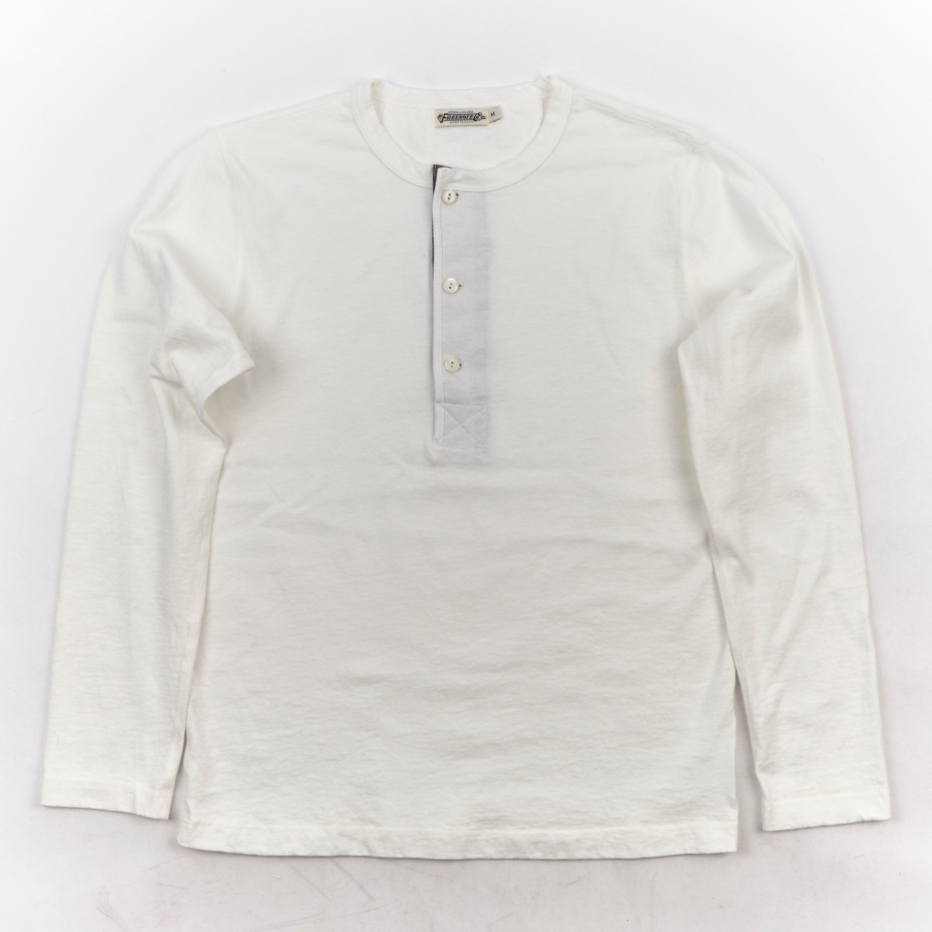13 Ounce Henley L/S | White
