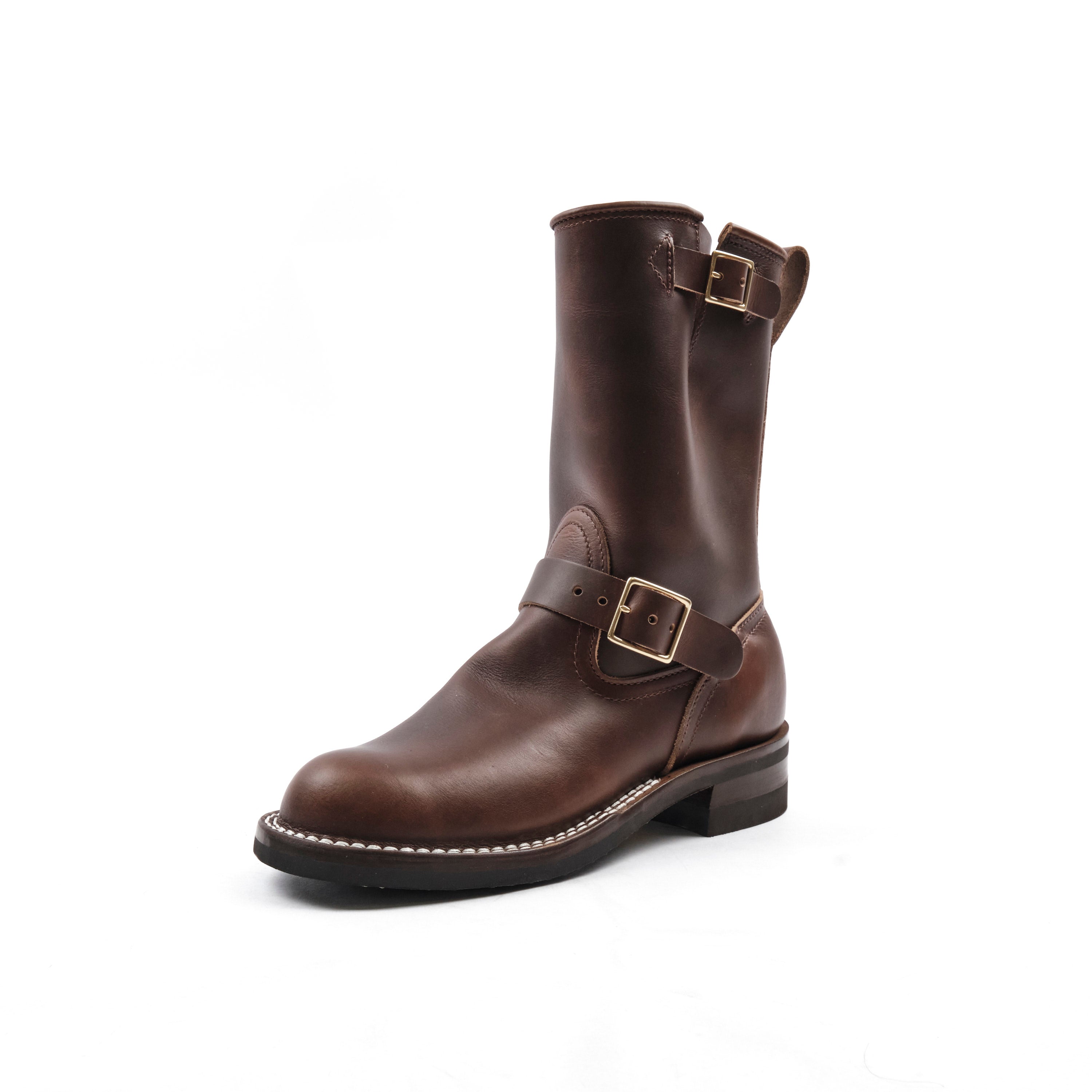 NICKS BOOTS - THE BRAKEMAN ENGINEER - HORWEEN SHACKLETON COGNAC