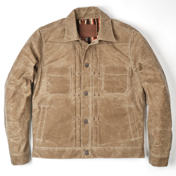 Riders Jacket Waxed Canvas | Tobacco Brown Interior