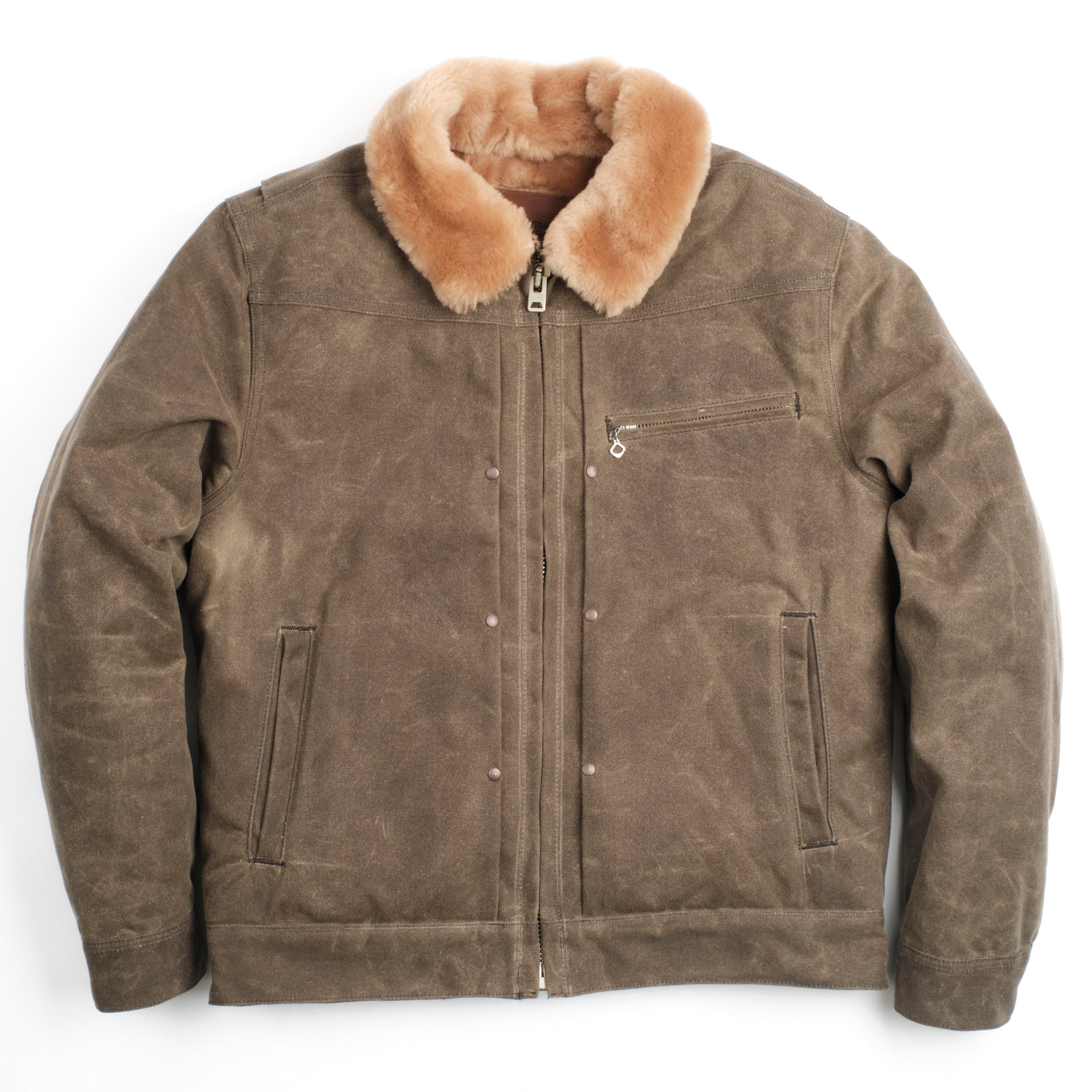 Fleece lined wax jacket online