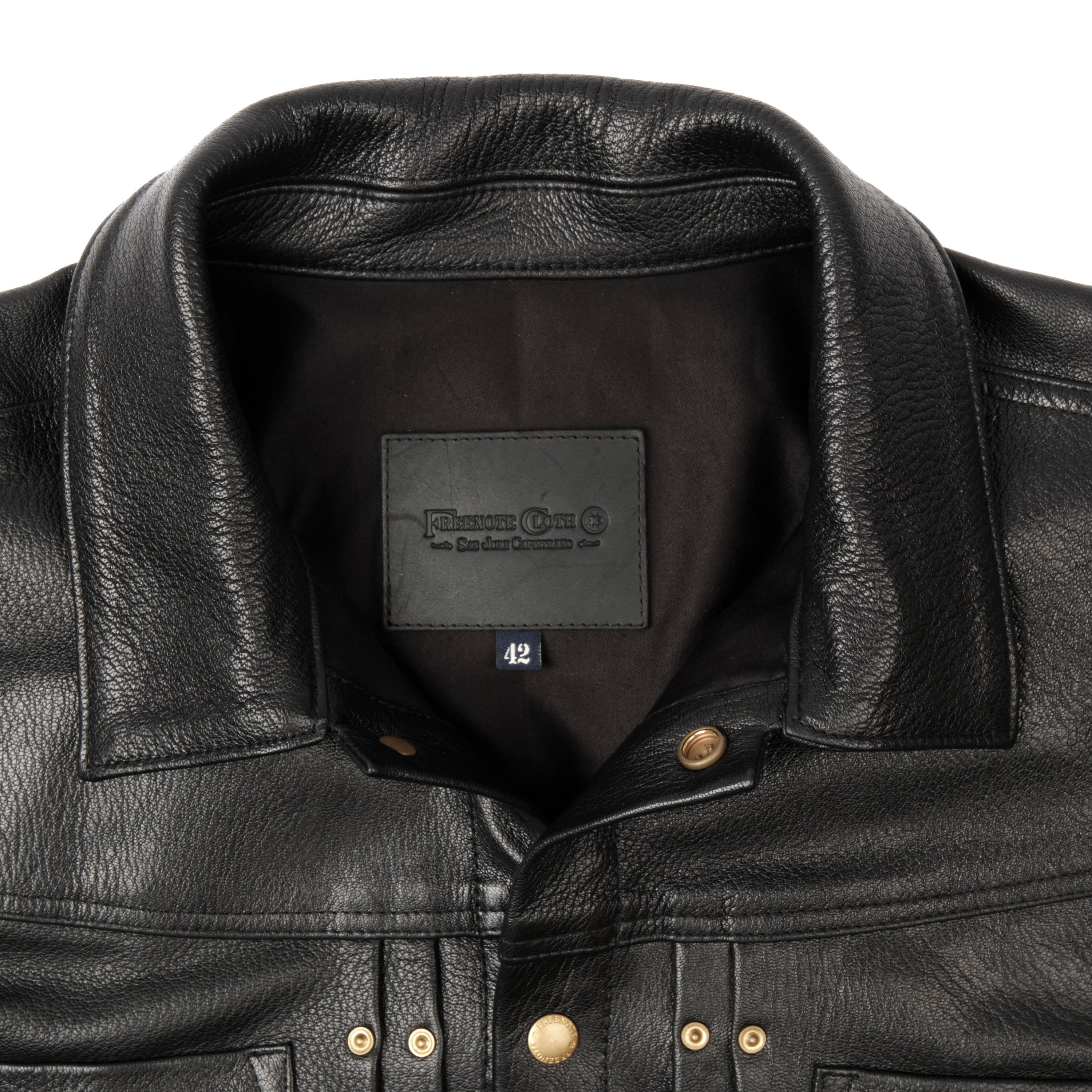 Riders Jacket Black Goatskin Leather