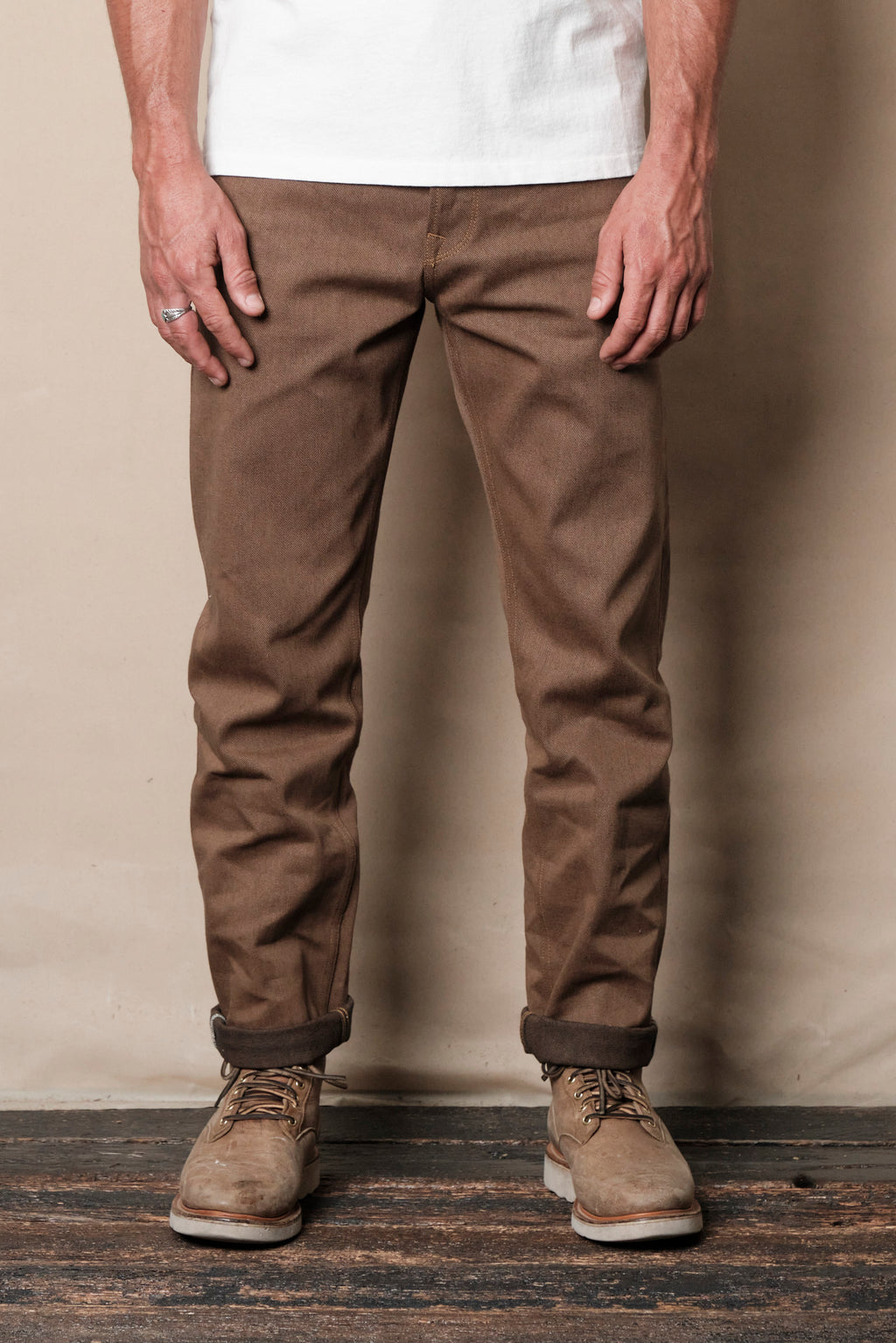 411 Japan Brown Selvedge Duck Canvas