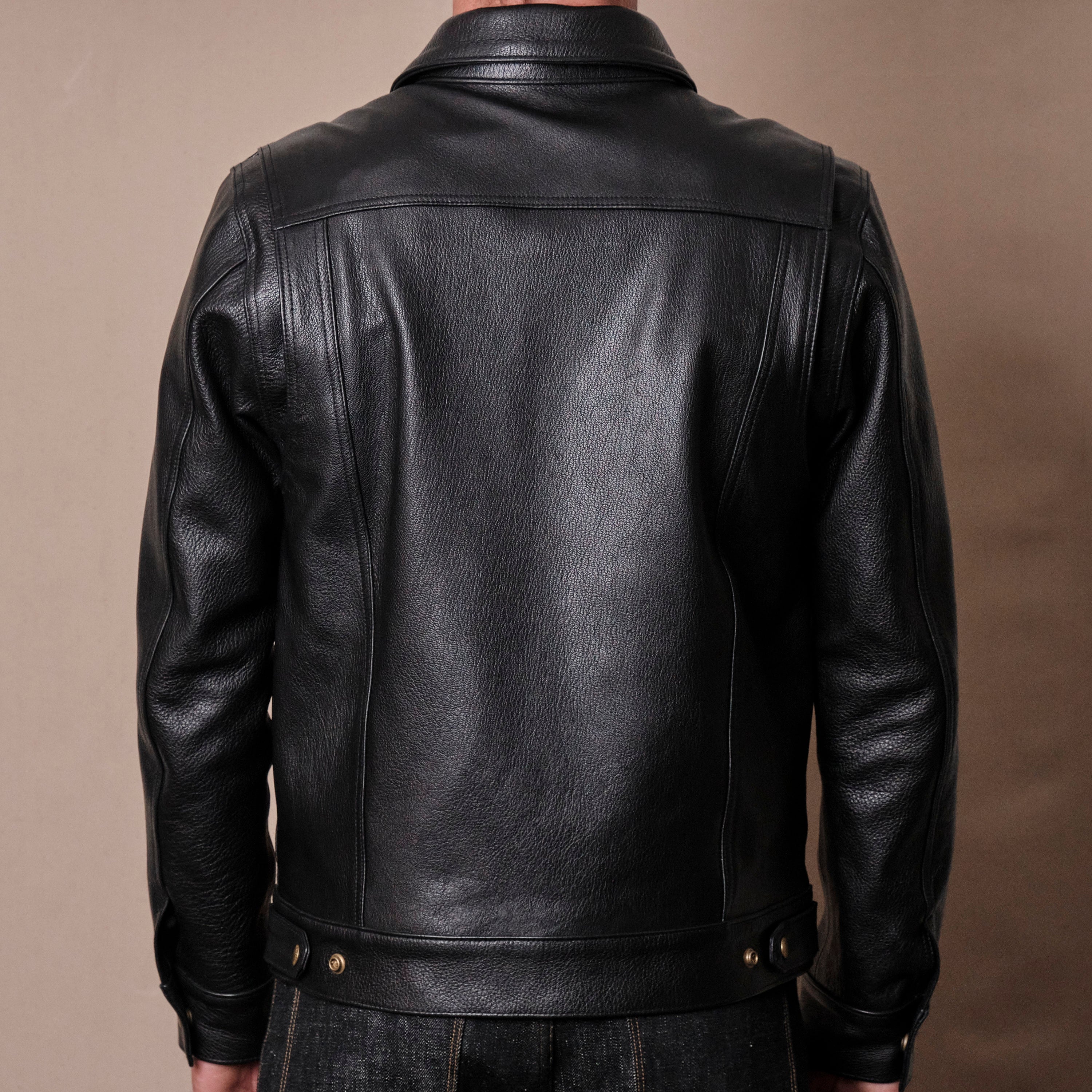 Riders Jacket Black Goatskin Leather