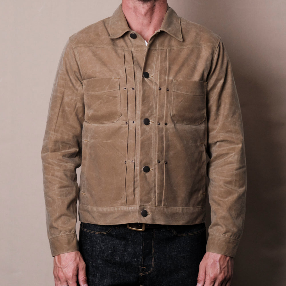 Stern Ritter Rider Jacket Riders Jacket Waxed Canvas | Tumbleweed Red Interior