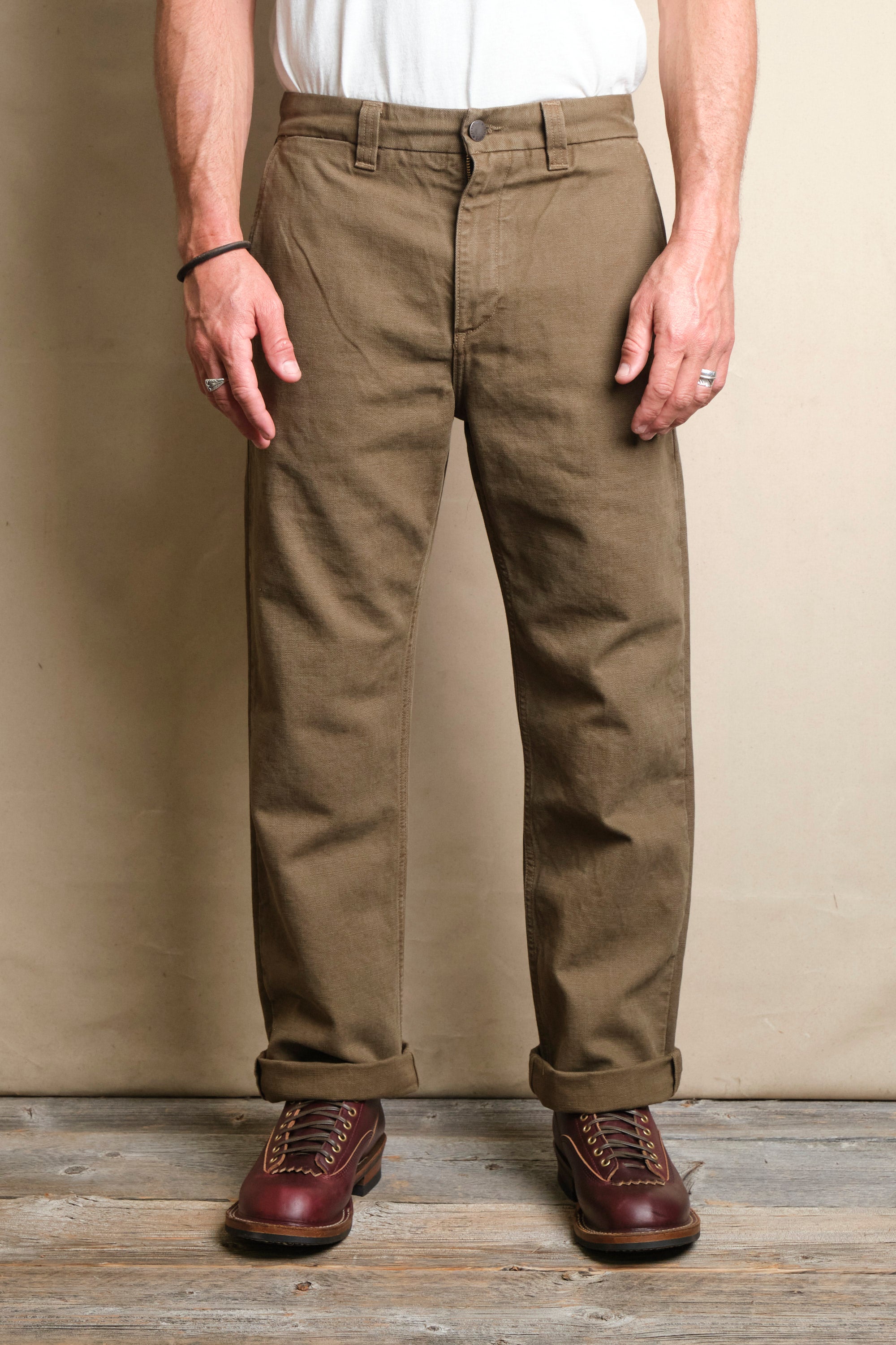 Deck Pant 14 Ounce Slub Army