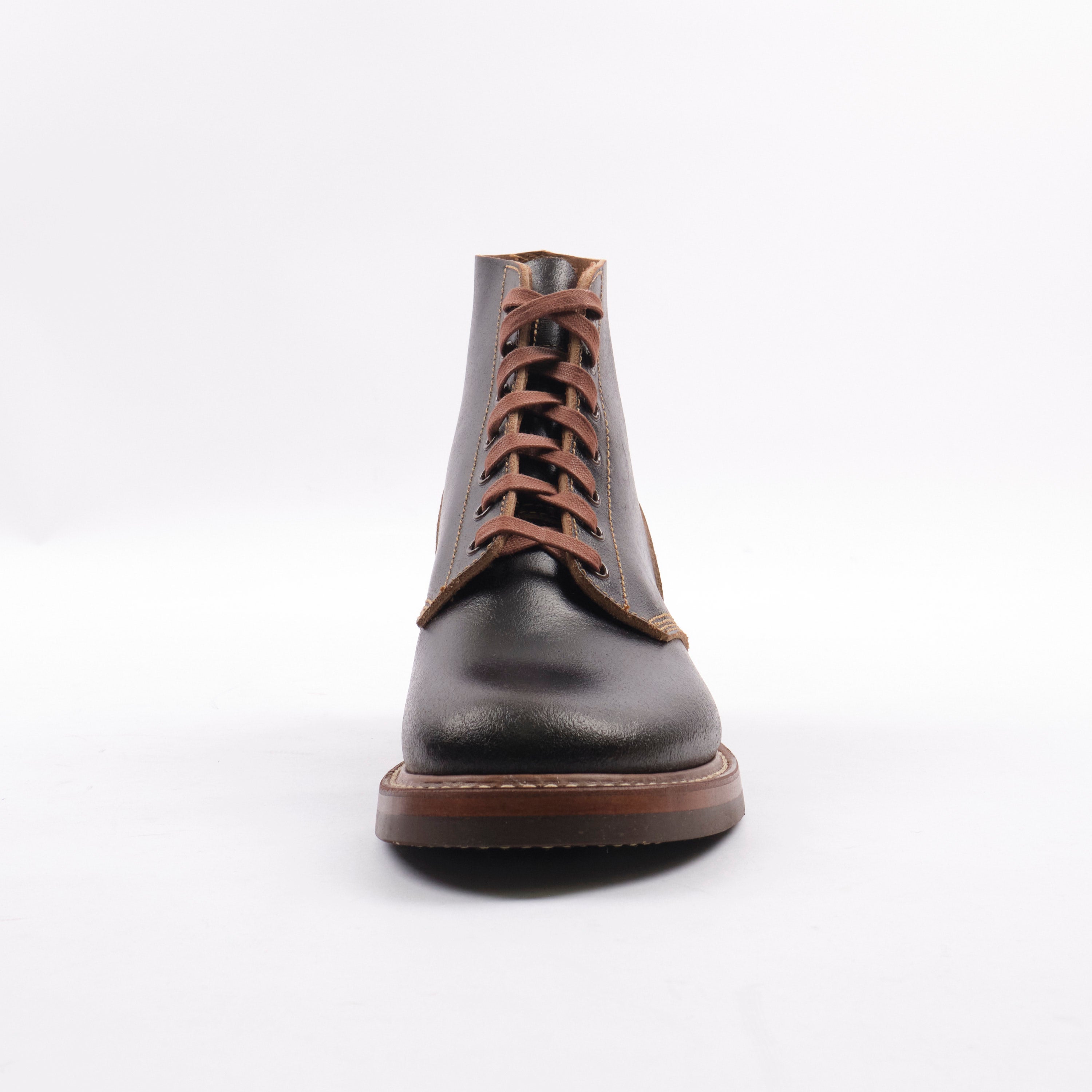 John Lofgren M-43 Service Boots Horween Dark Brown Waxed Flesh