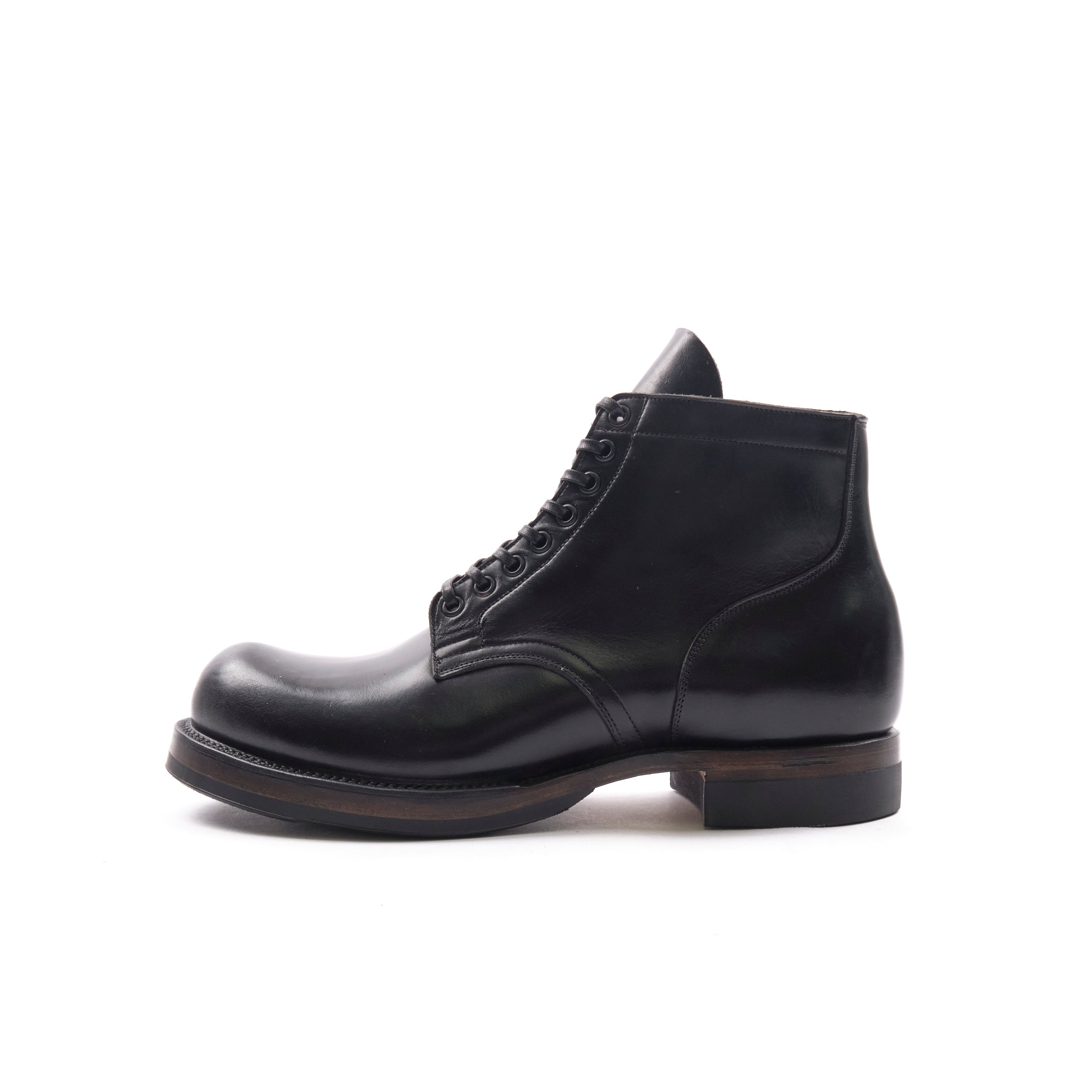 FREENOTE CLOTH X VIBERG SERVICE BOOT - HORWEEN BLACK STRUCK THROUGH CHROMEXCEL