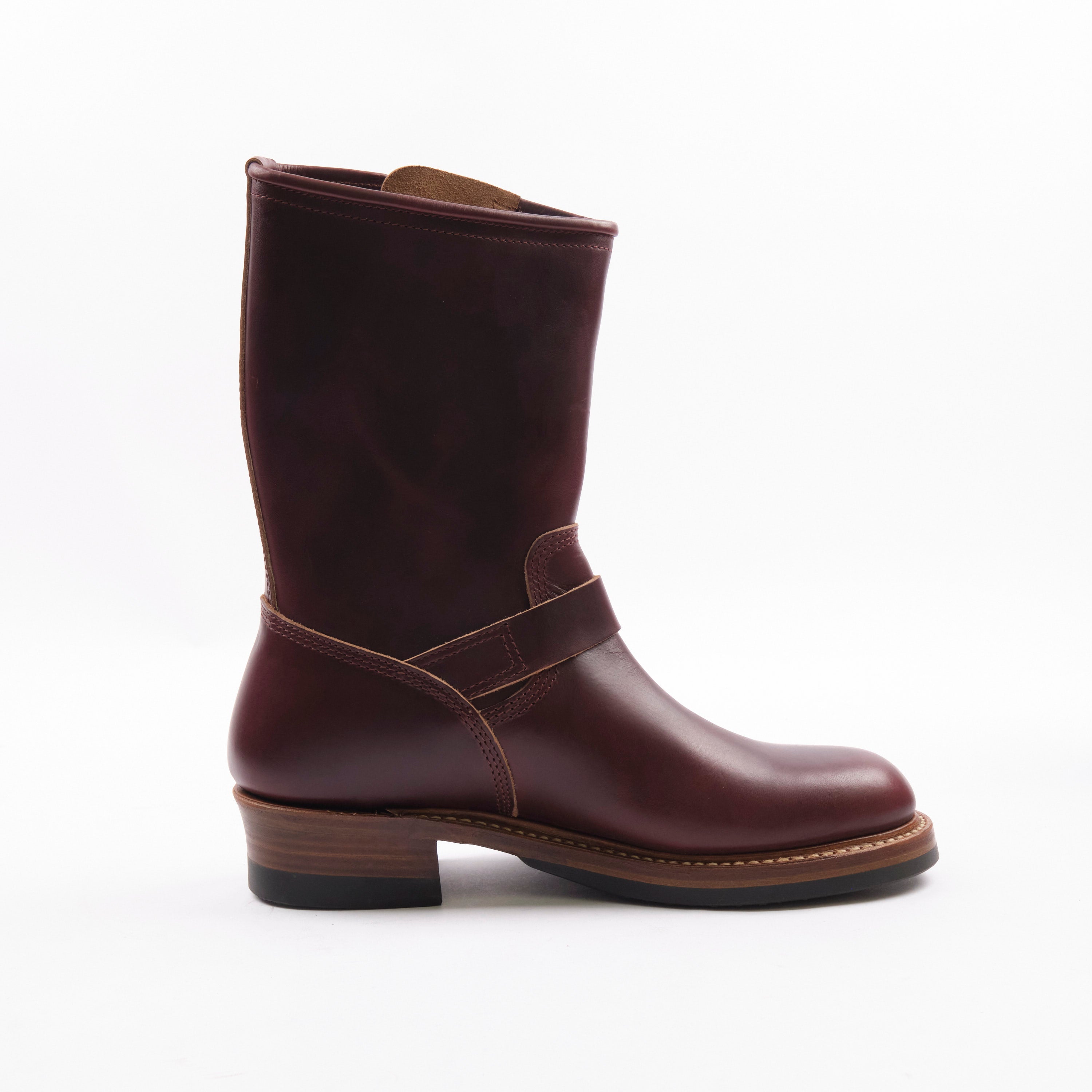 John Lofgren Wabash Engineer Boots Horween Chromexcel Burgundy