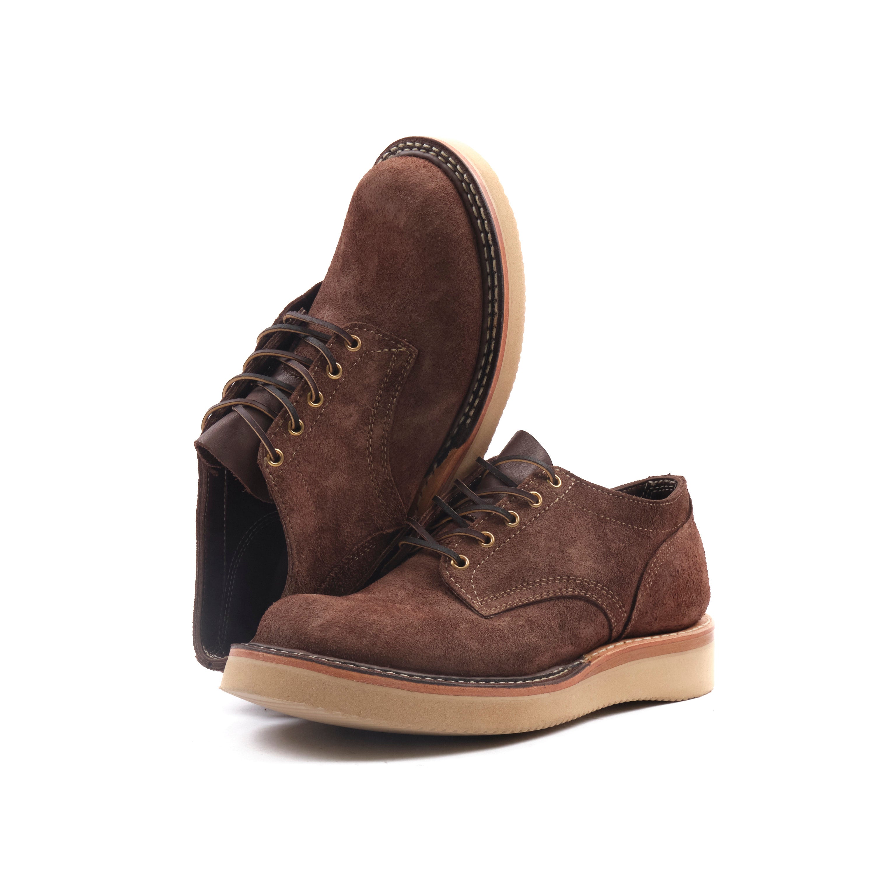 PRE ORDER - FREENOTE CLOTH X WHITE'S BOOTS - 9338 LAST OXFORD - SIEDEL TANNERY BROWN ROUGHOUT