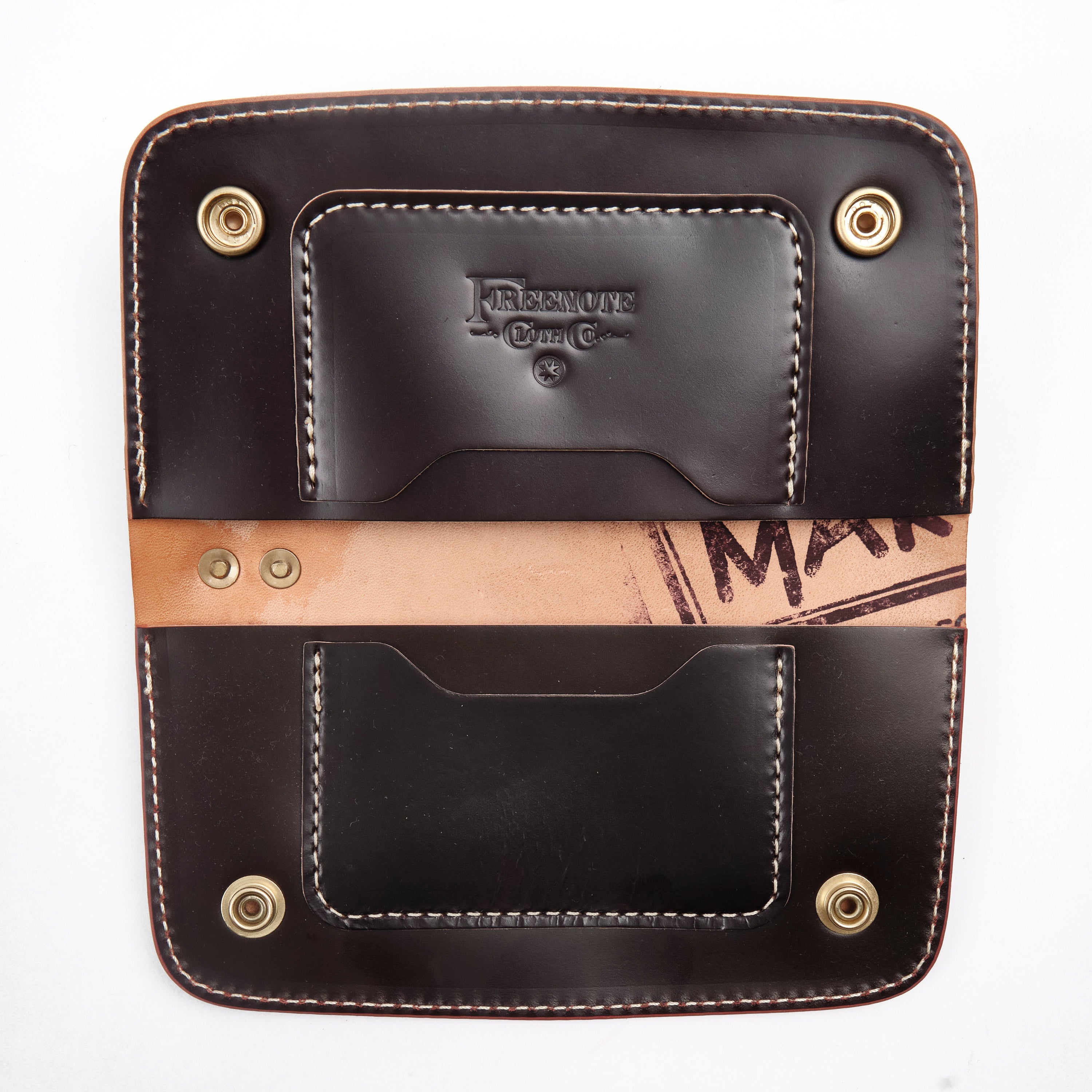 GOLDEN AGE SUPPLY CO. - MARYAM SHELL CORDOVAN BURGUNDY - TRUCKER WALLET