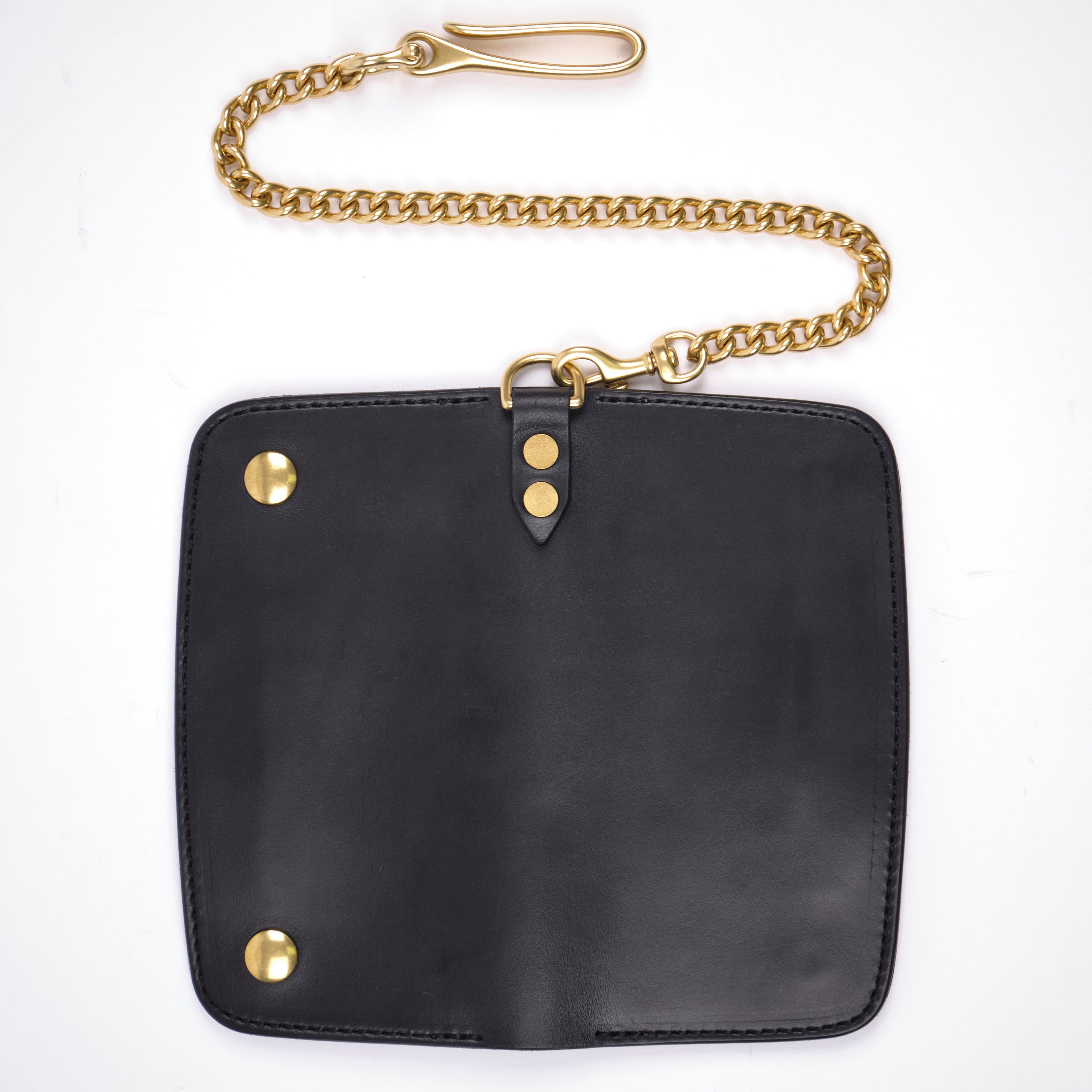 GOLDEN AGE SUPPLY CO. - PREMIUM ITALIAN LEATHER - BLACK TRUCKER WALLET