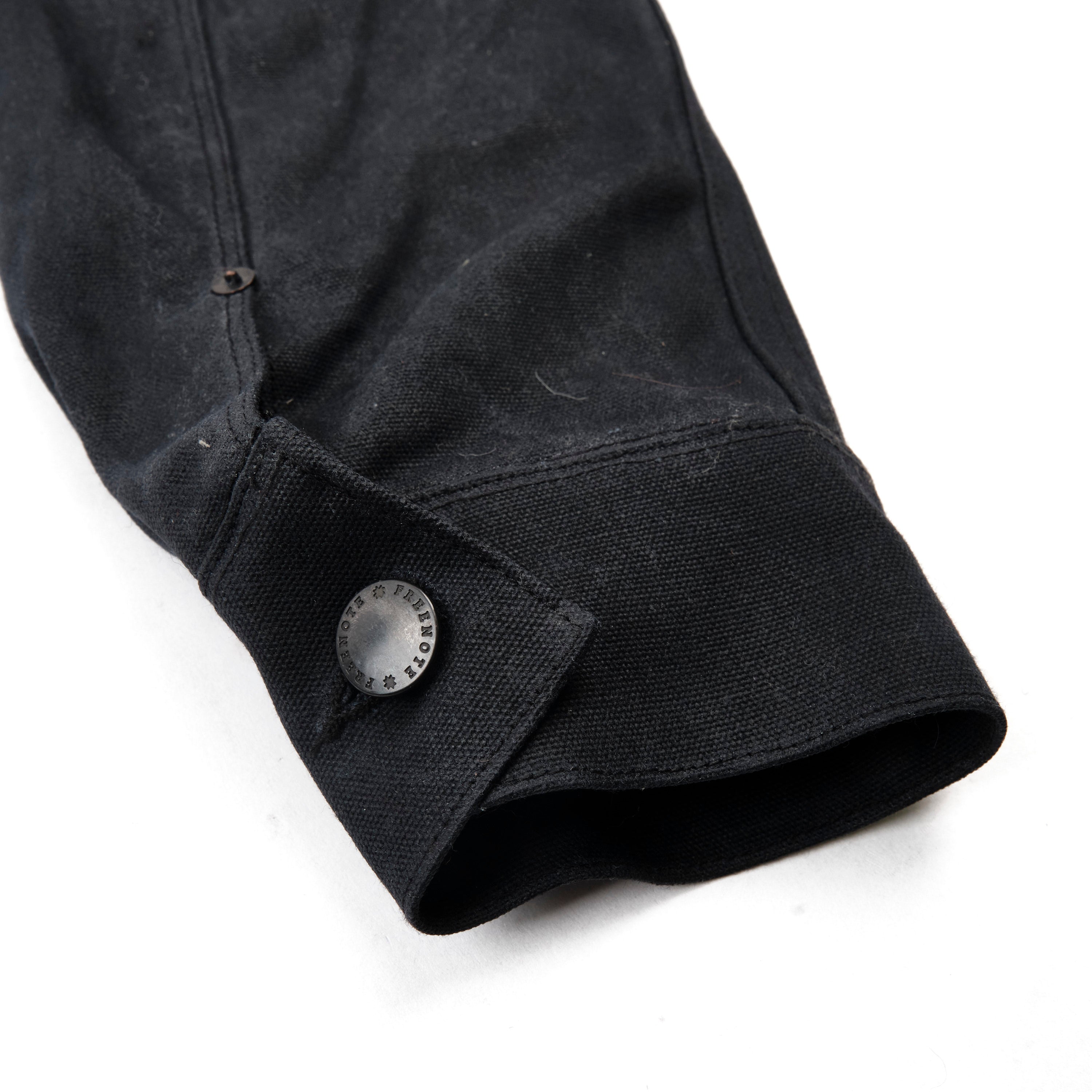Riders Jacket Heavy Waxed Canvas Black Alpaca