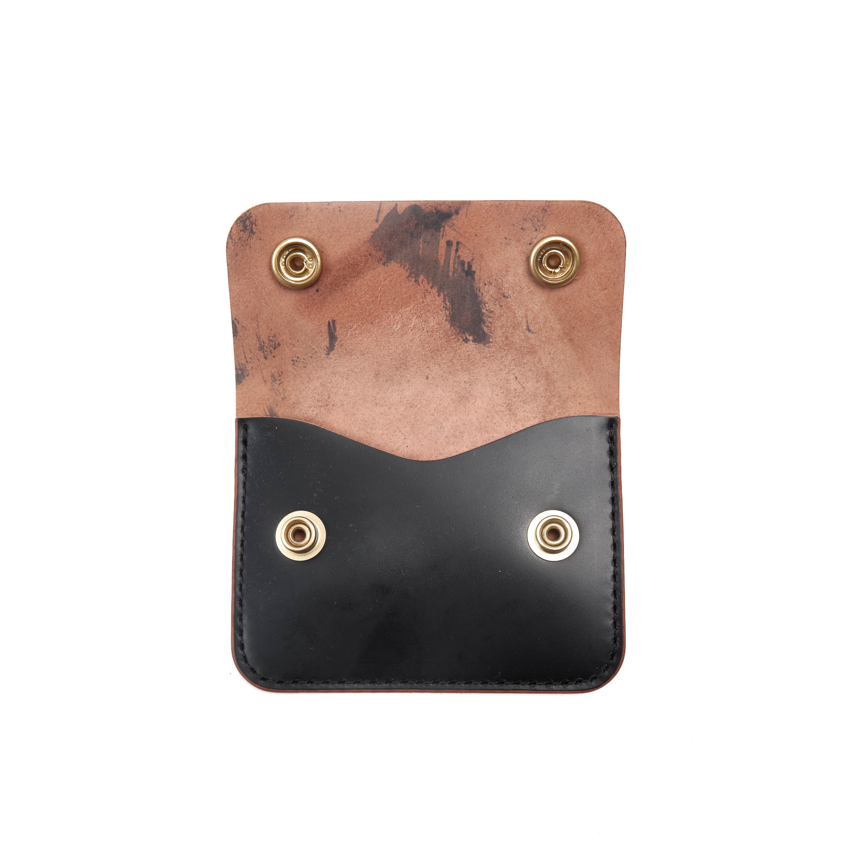 GOLDEN AGE SUPPLY CO. - MARYAM SHELL CORDOVAN NERO - SMALL TRUCKER WALLET